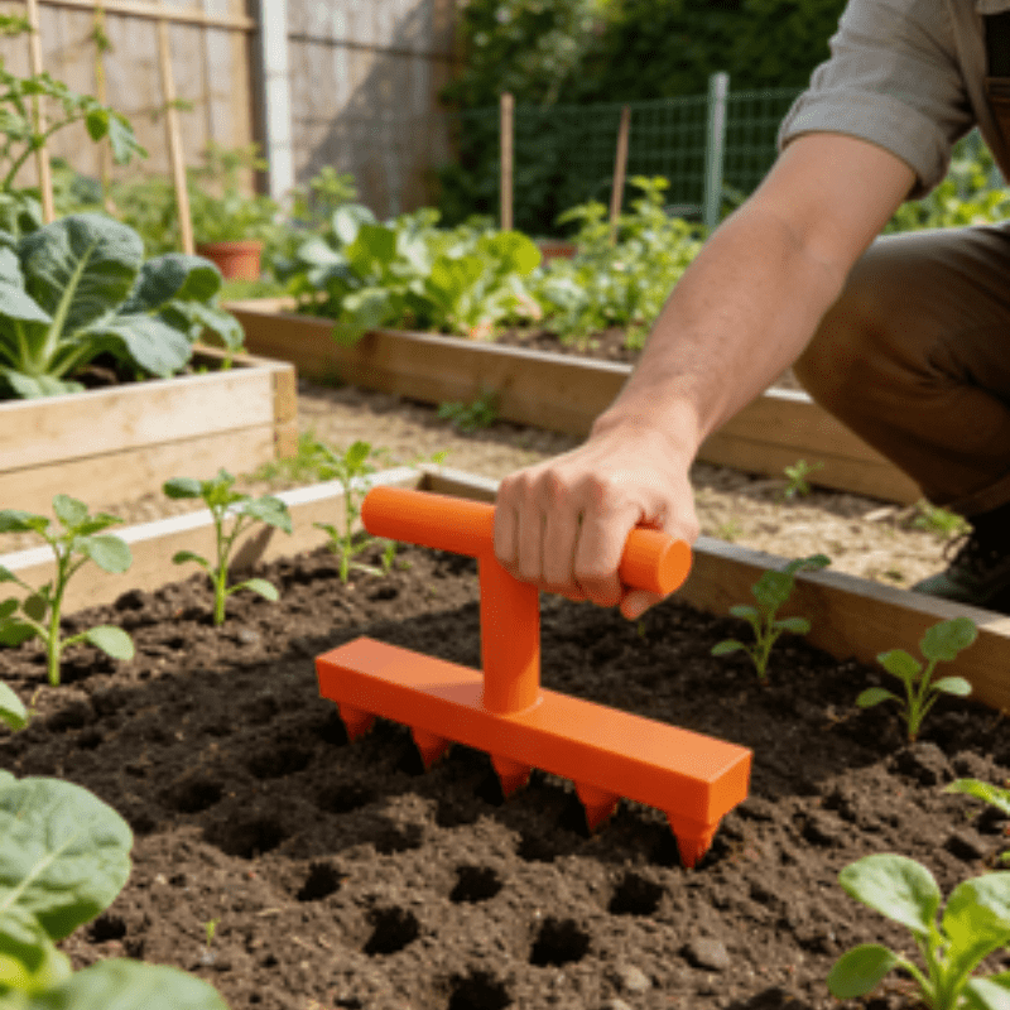 easyplant garden hole punch seeder for seeds and seedlings