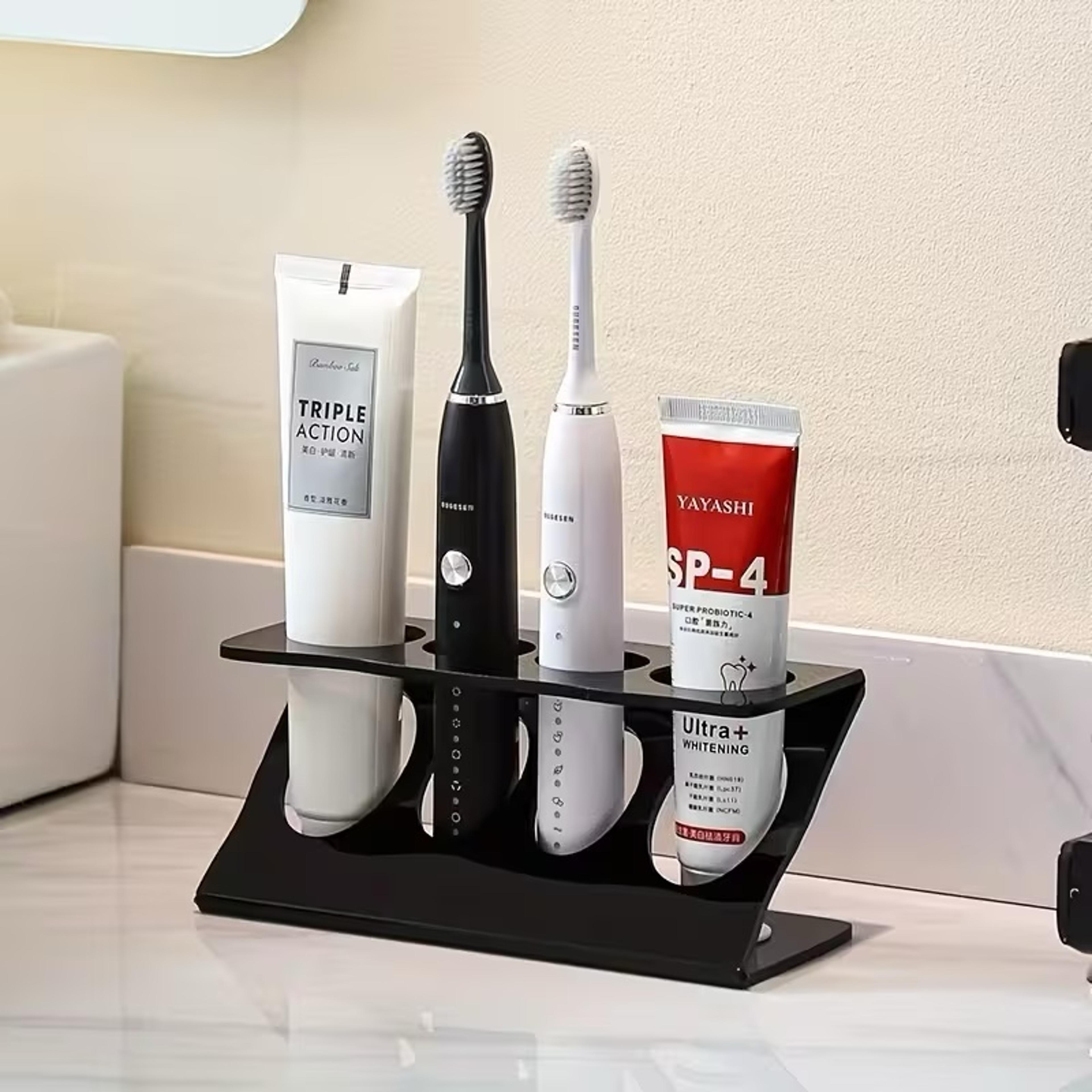 draining toothbrush holder and multipurpose bathroom organizer