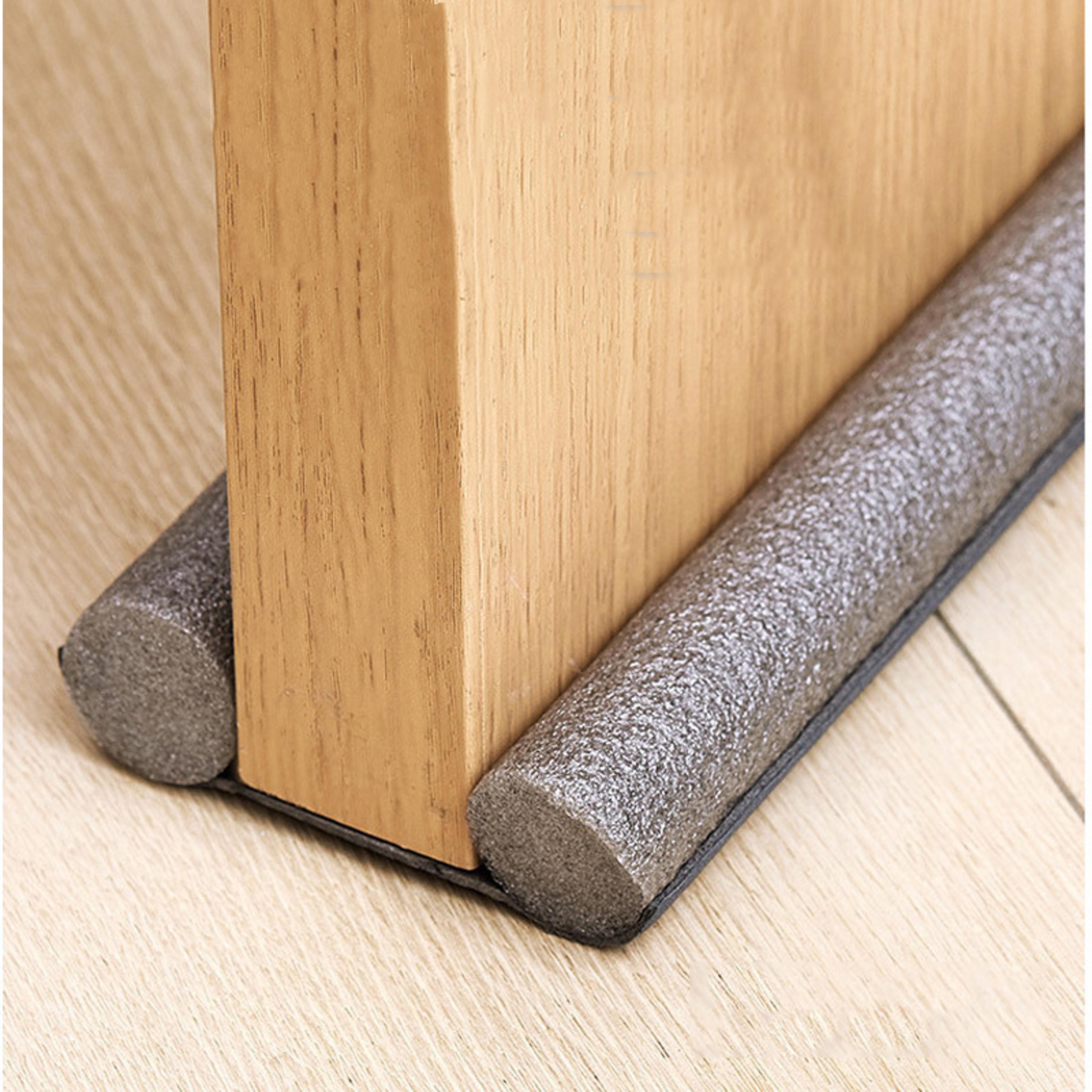 flexible door draft stopper and door bottom seal for wind and dust protection