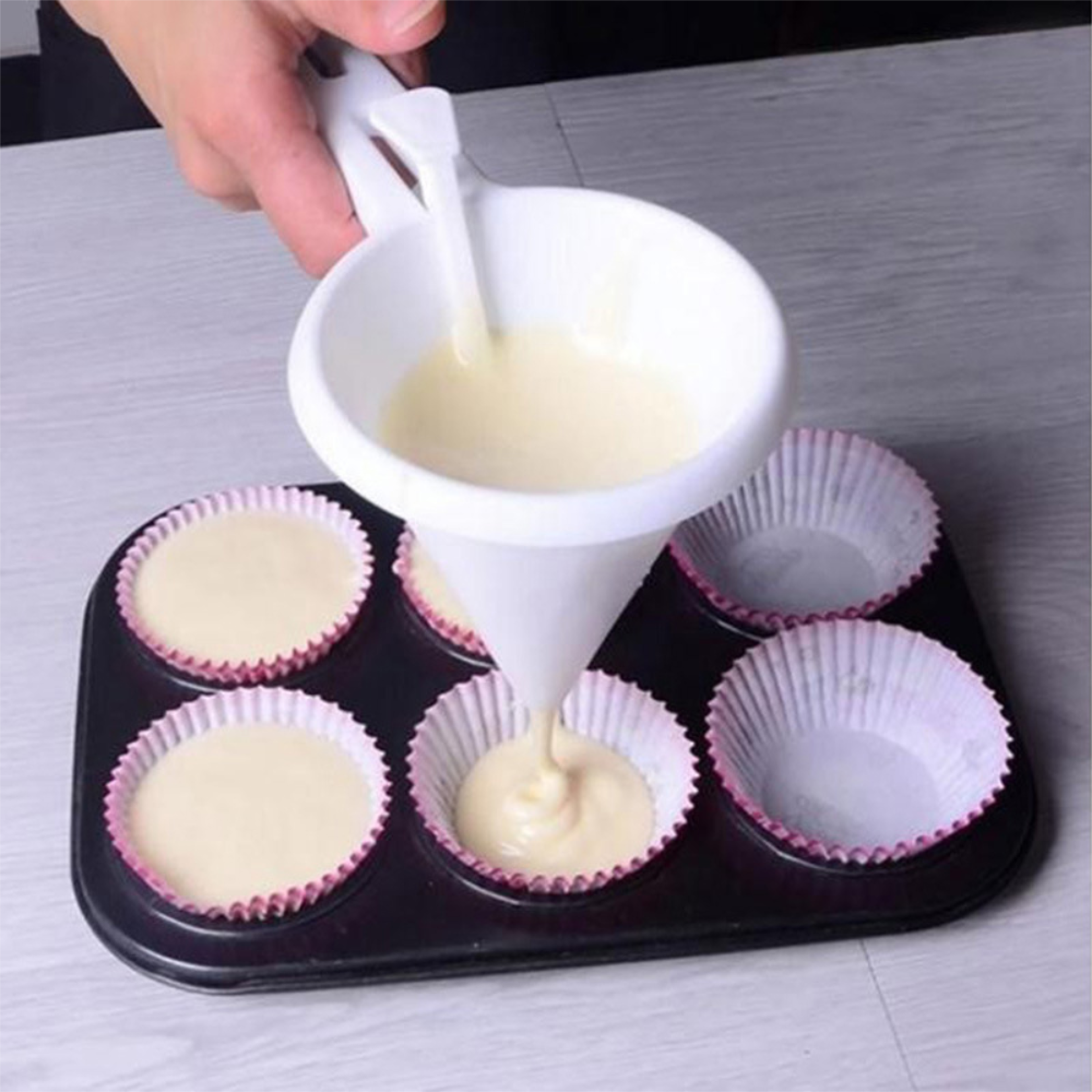 precisionflow adjustable batter dispenser baking funnel