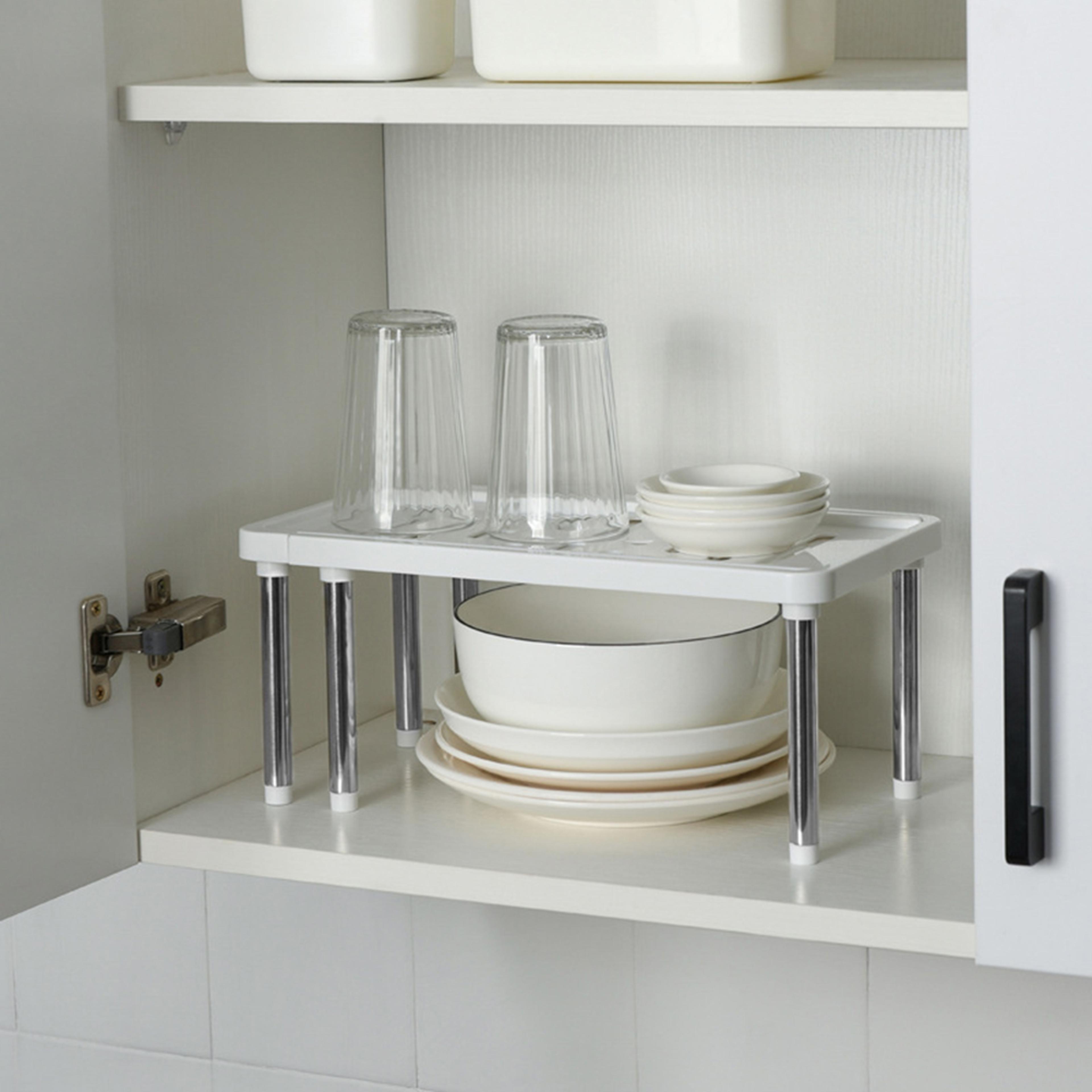 adjustable under sink organizer expandable kitchen storage rack