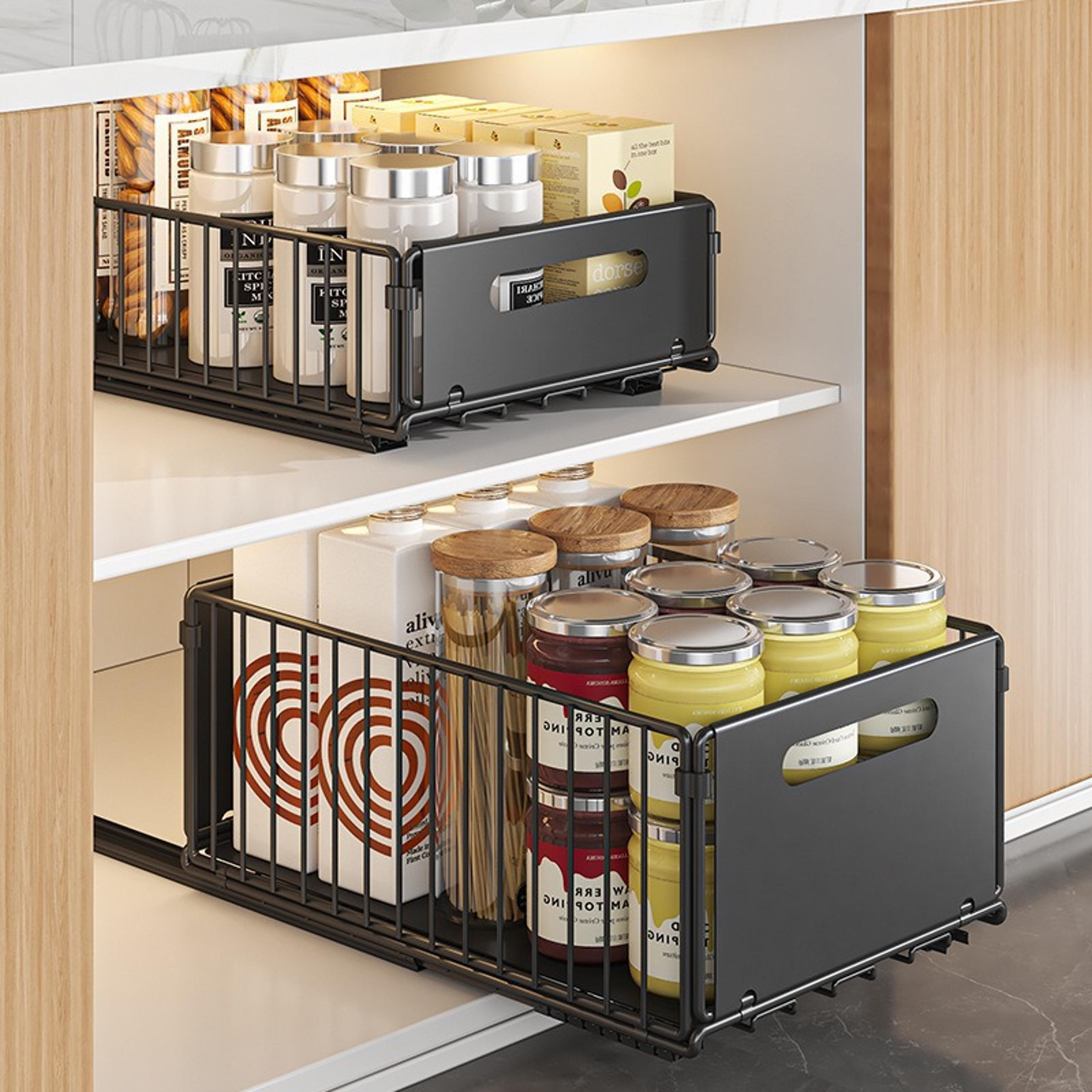 pull out cabinet organizer foldable under sink storage rack