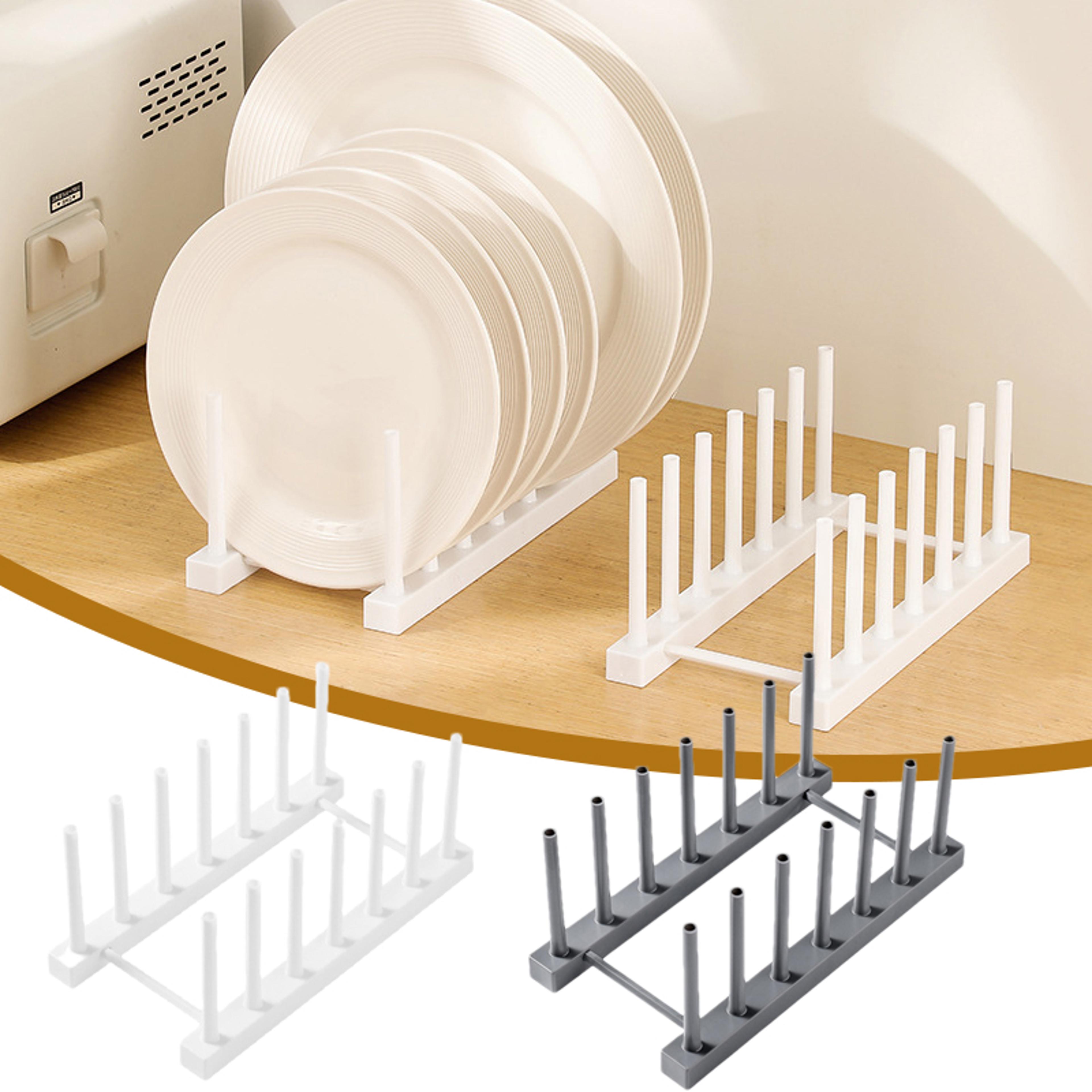 detachable dish drainer rack and pot lid organizer for kitchen countertops