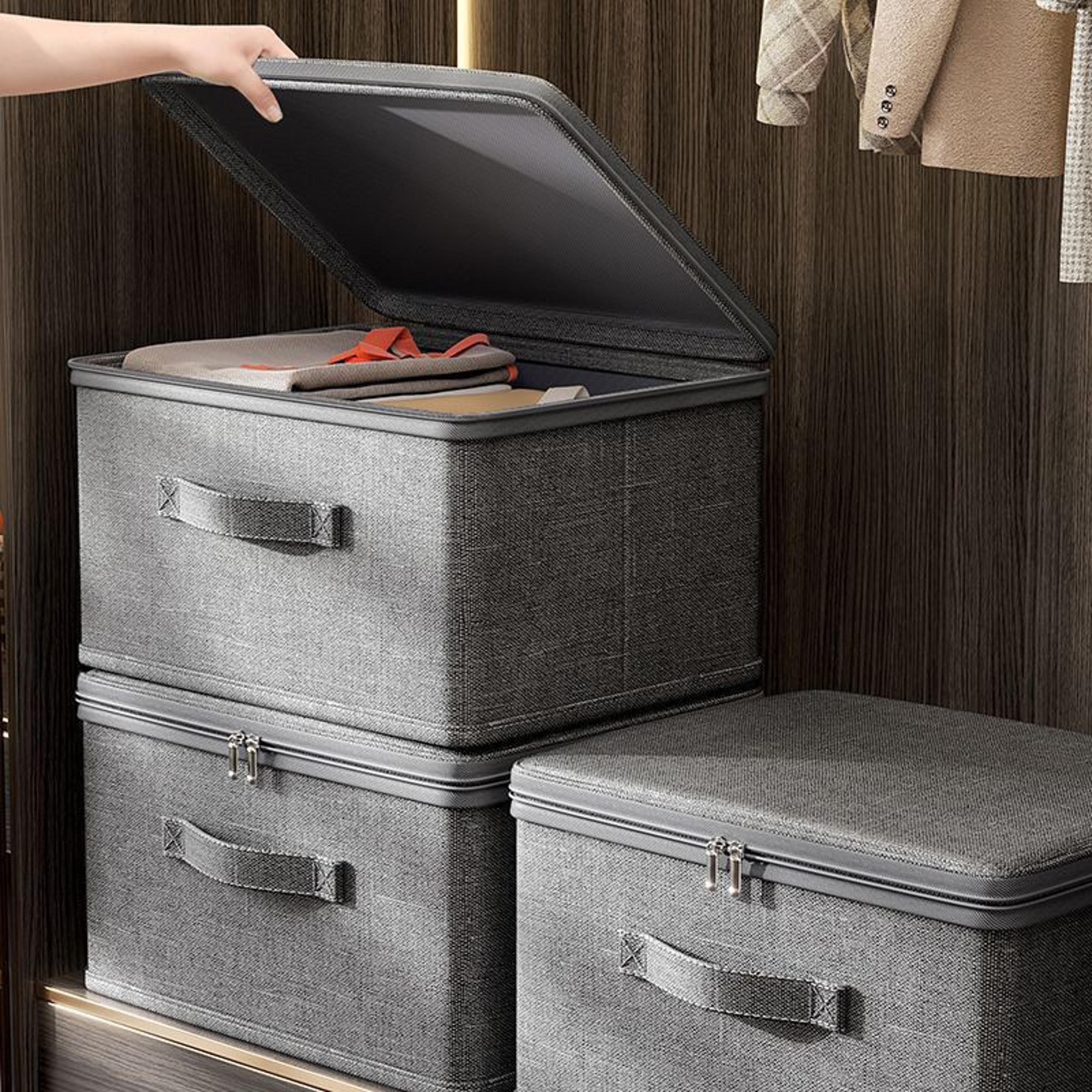 large capacity clothes storage bag foldable wardrobe organizer with zipper