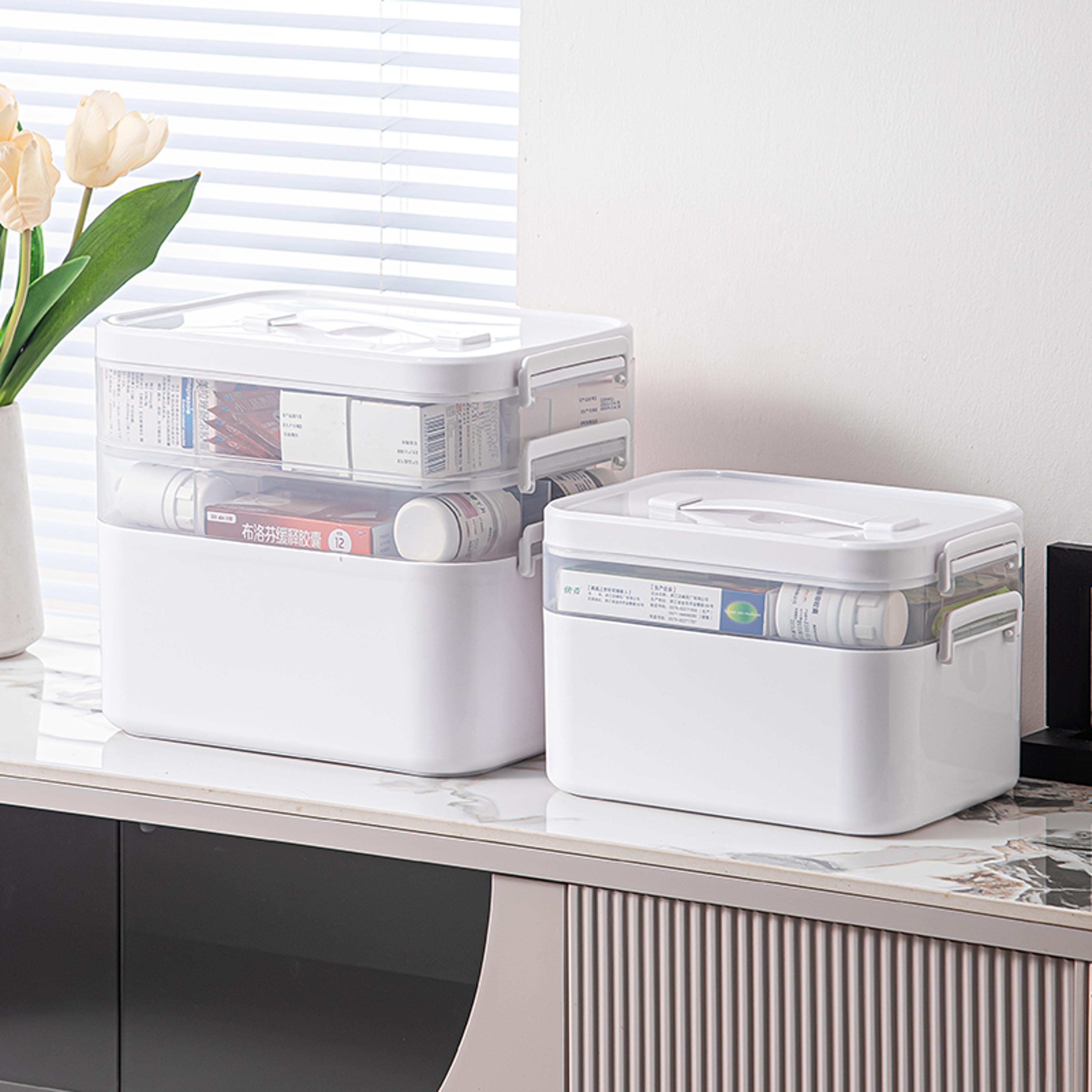 large capacity medicine storage box portable multi layer medical organizer