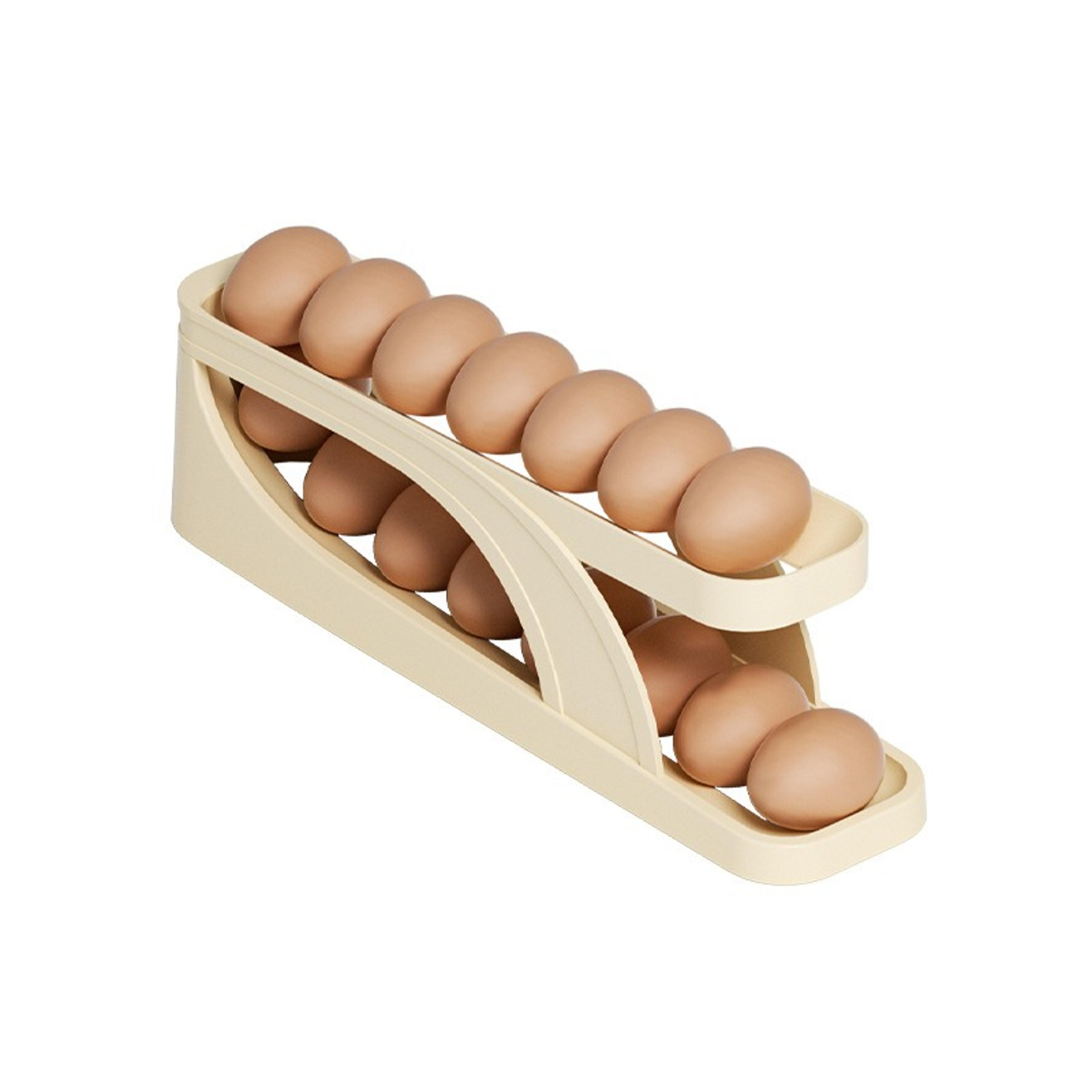 automatic rolling egg dispenser space saving refrigerator egg organizer