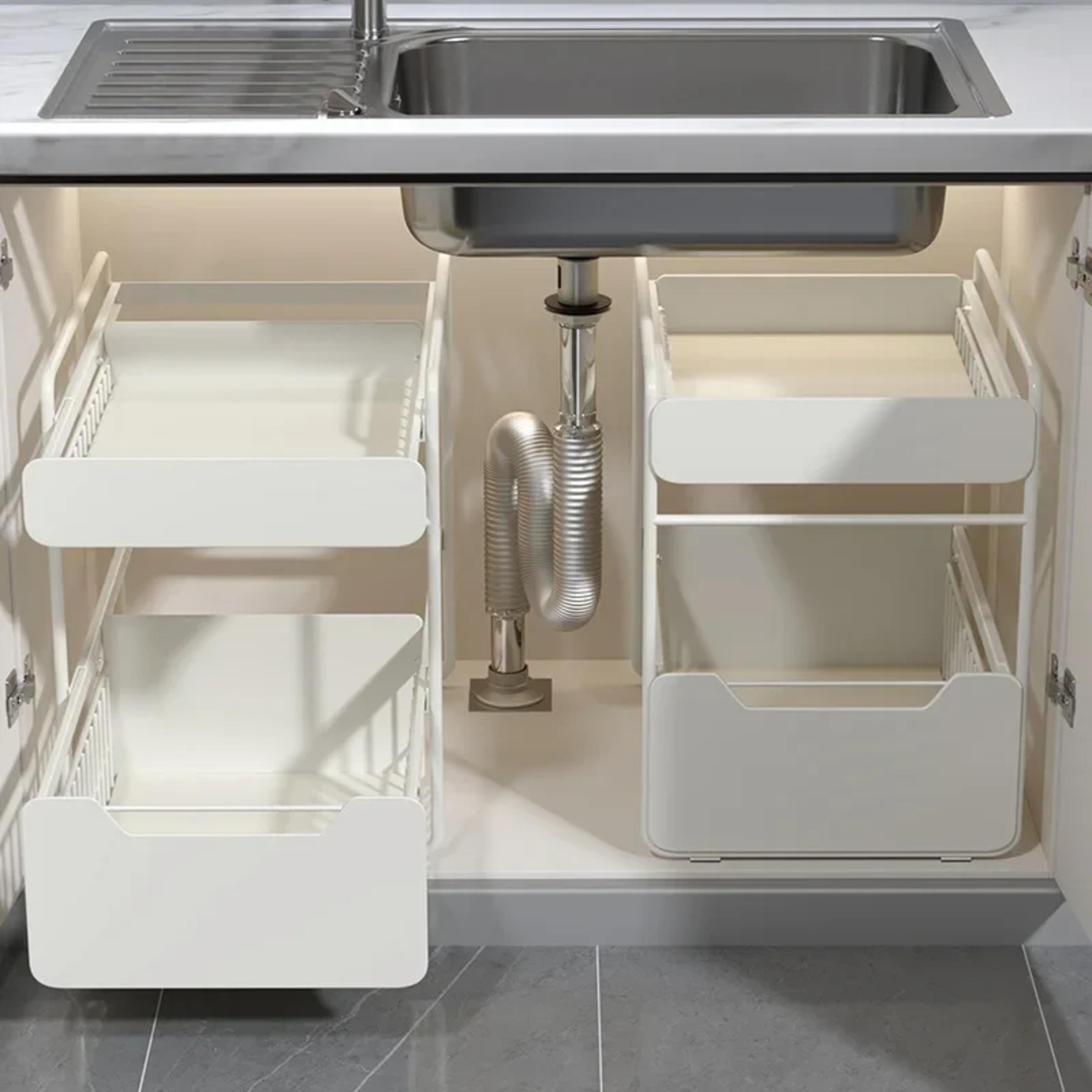 under sink organizer pull out cabinet storage rack