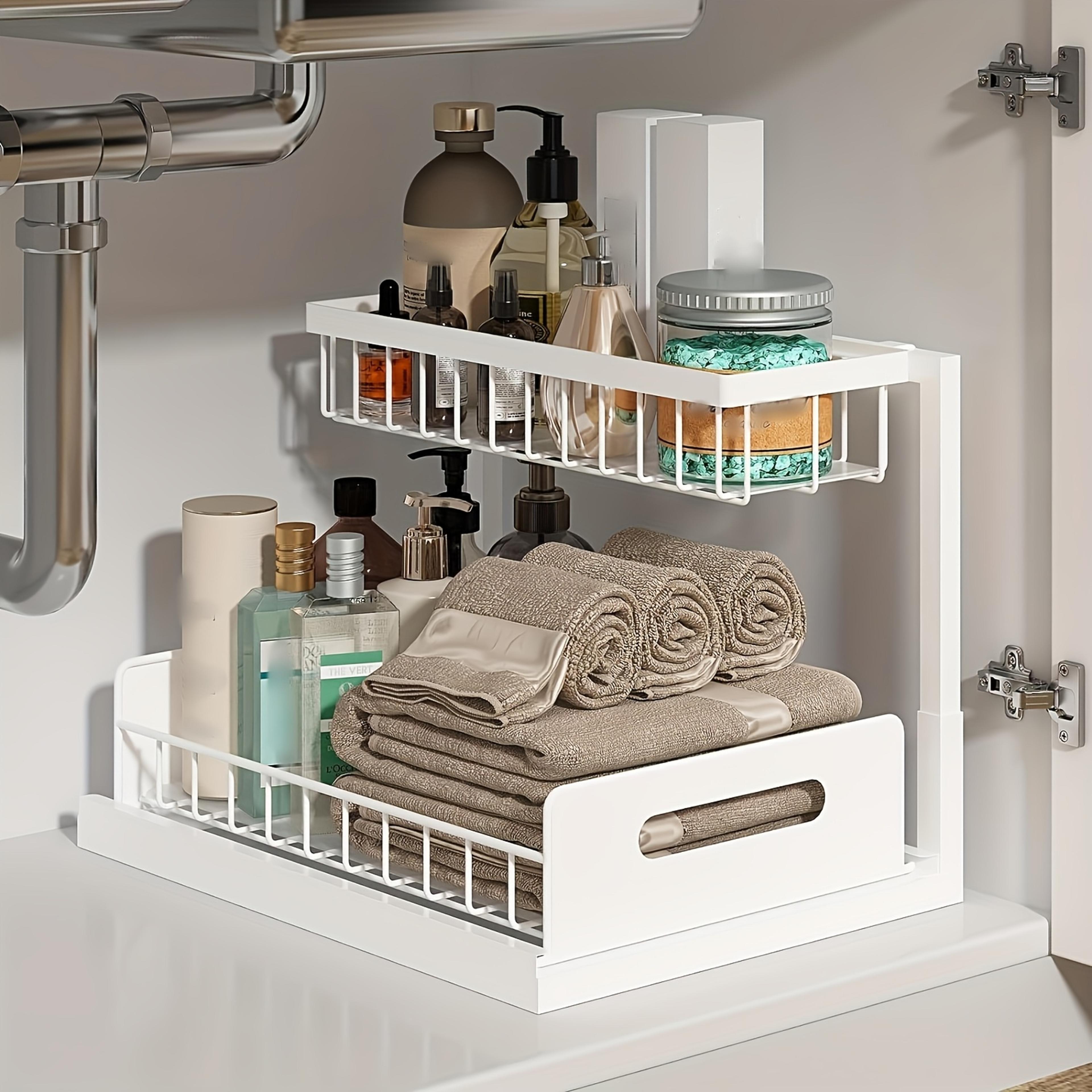 pull out under sink organizer sliding cabinet storage rack