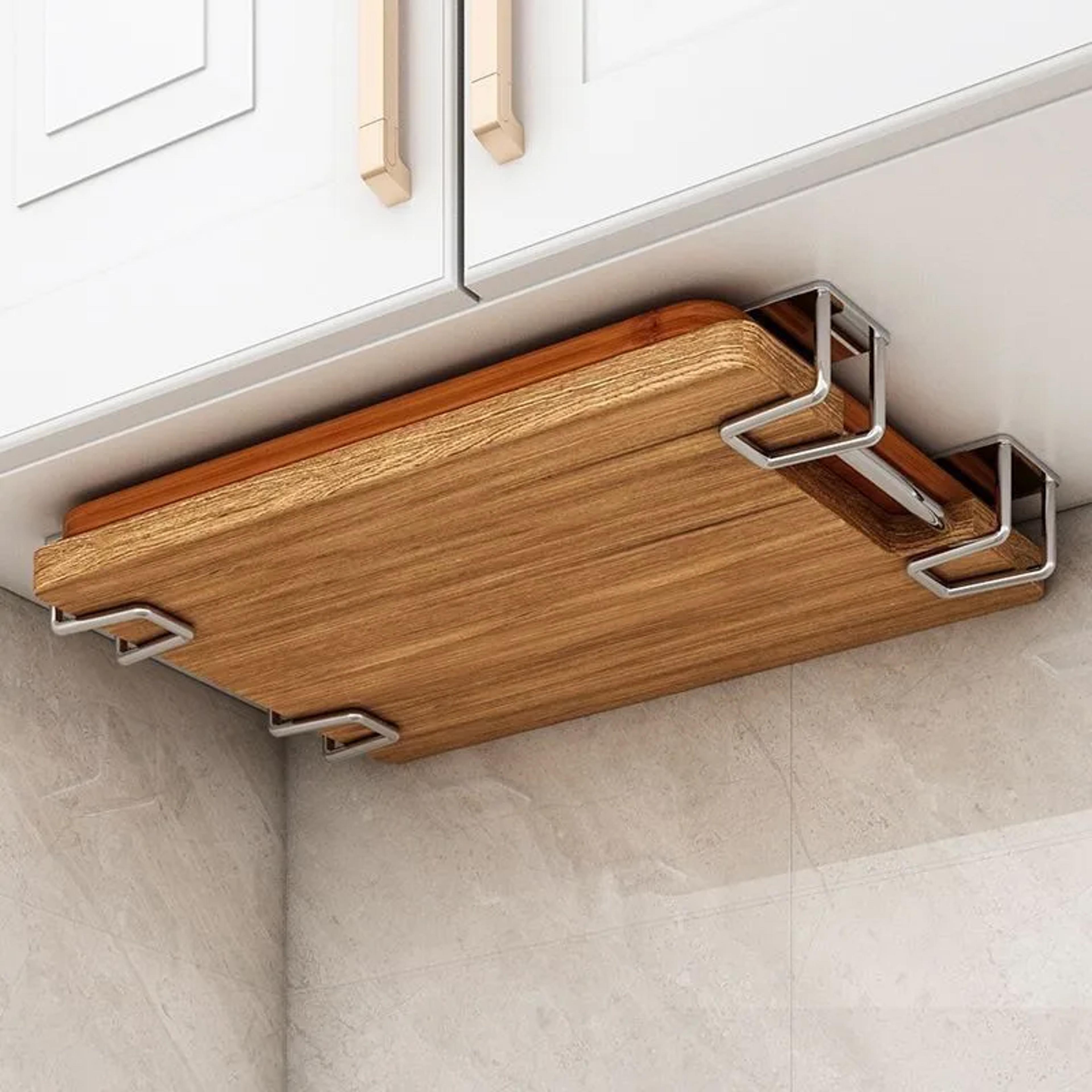 wall mounted pot lid organizer no drill kitchen storage rack
