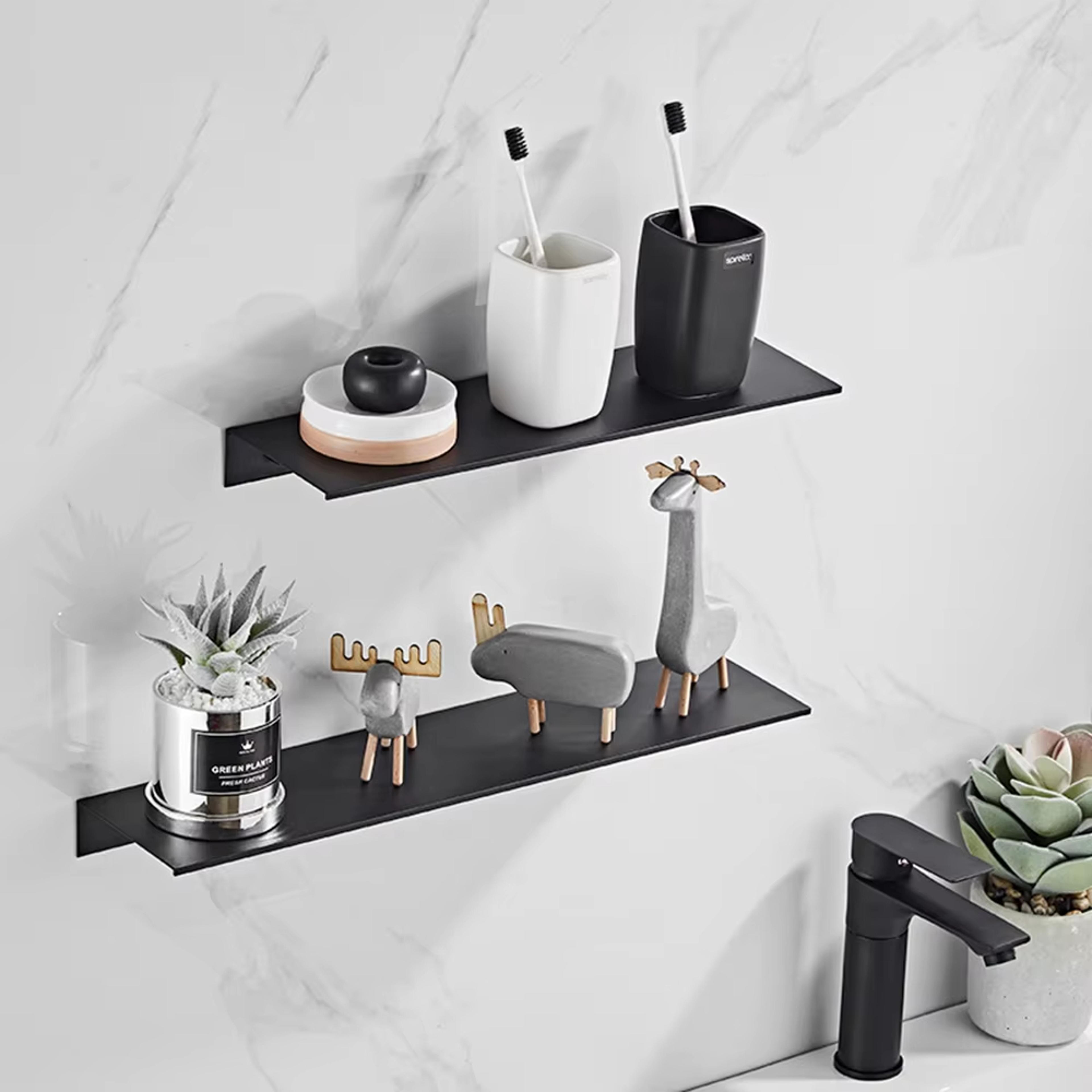 rustproof aluminum floating shelf wall mounted bathroom shelf shower organizer
