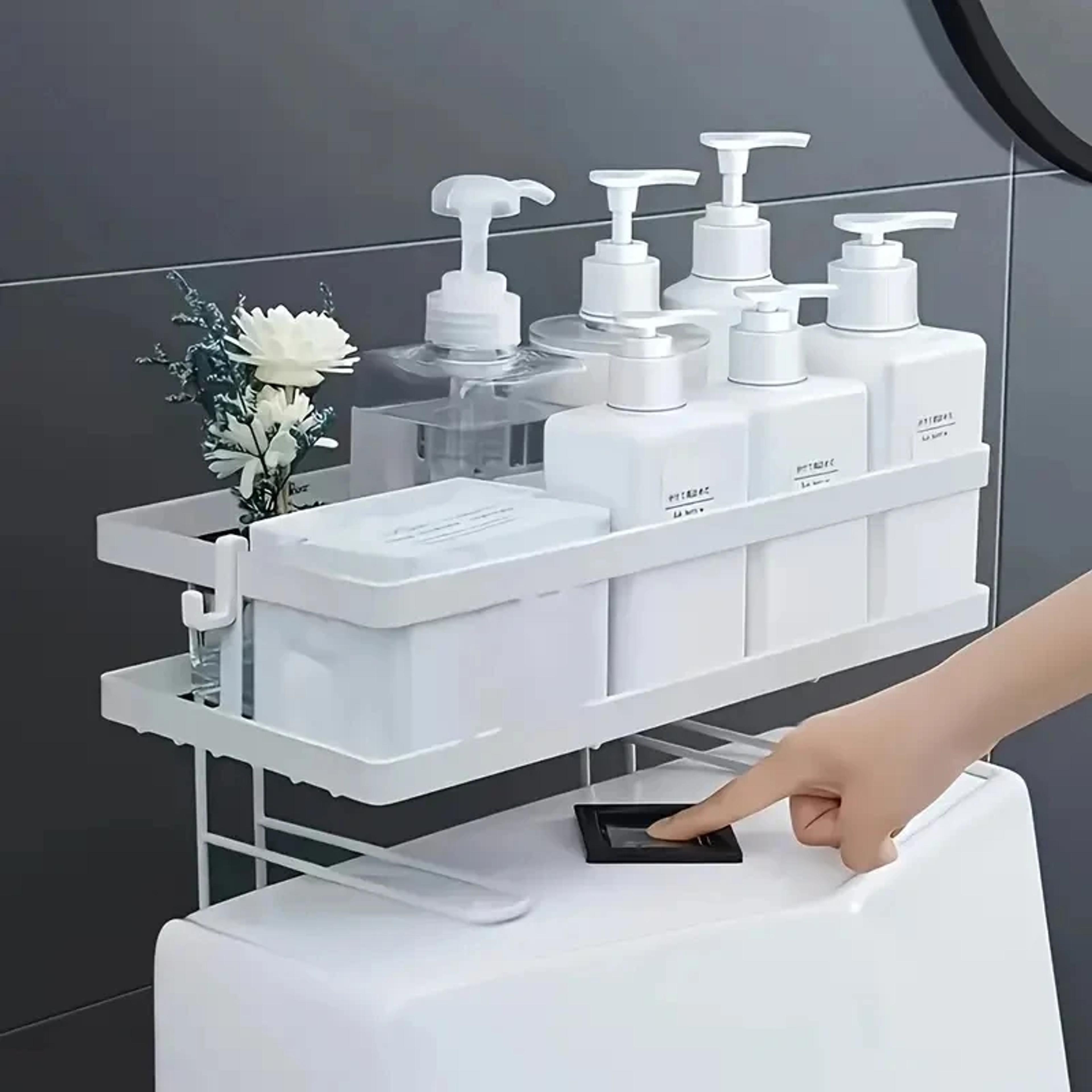 space saving over the toilet storage shelf bathroom organizer rack