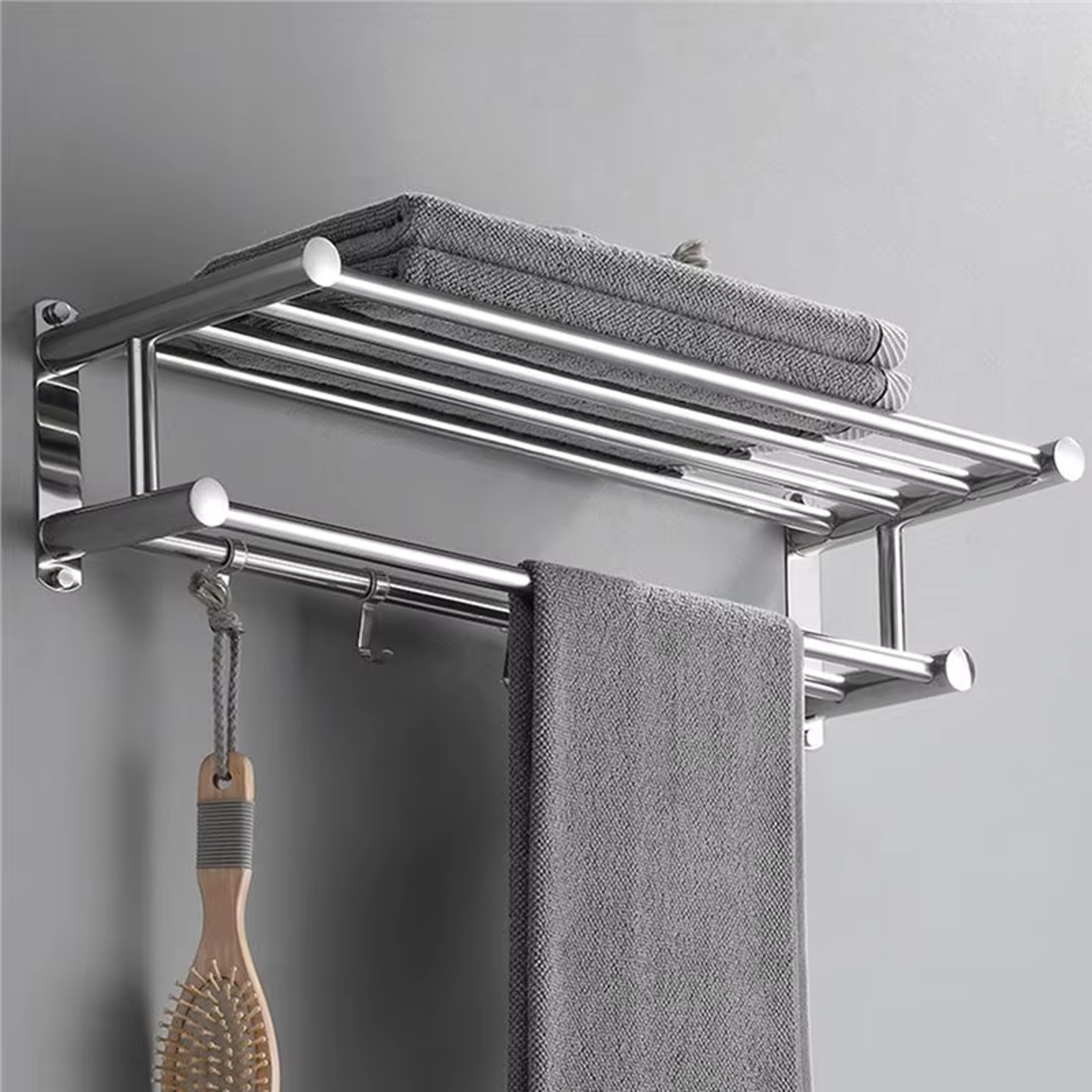 stainless steel adhesive towel bar no drill bathroom towel rack