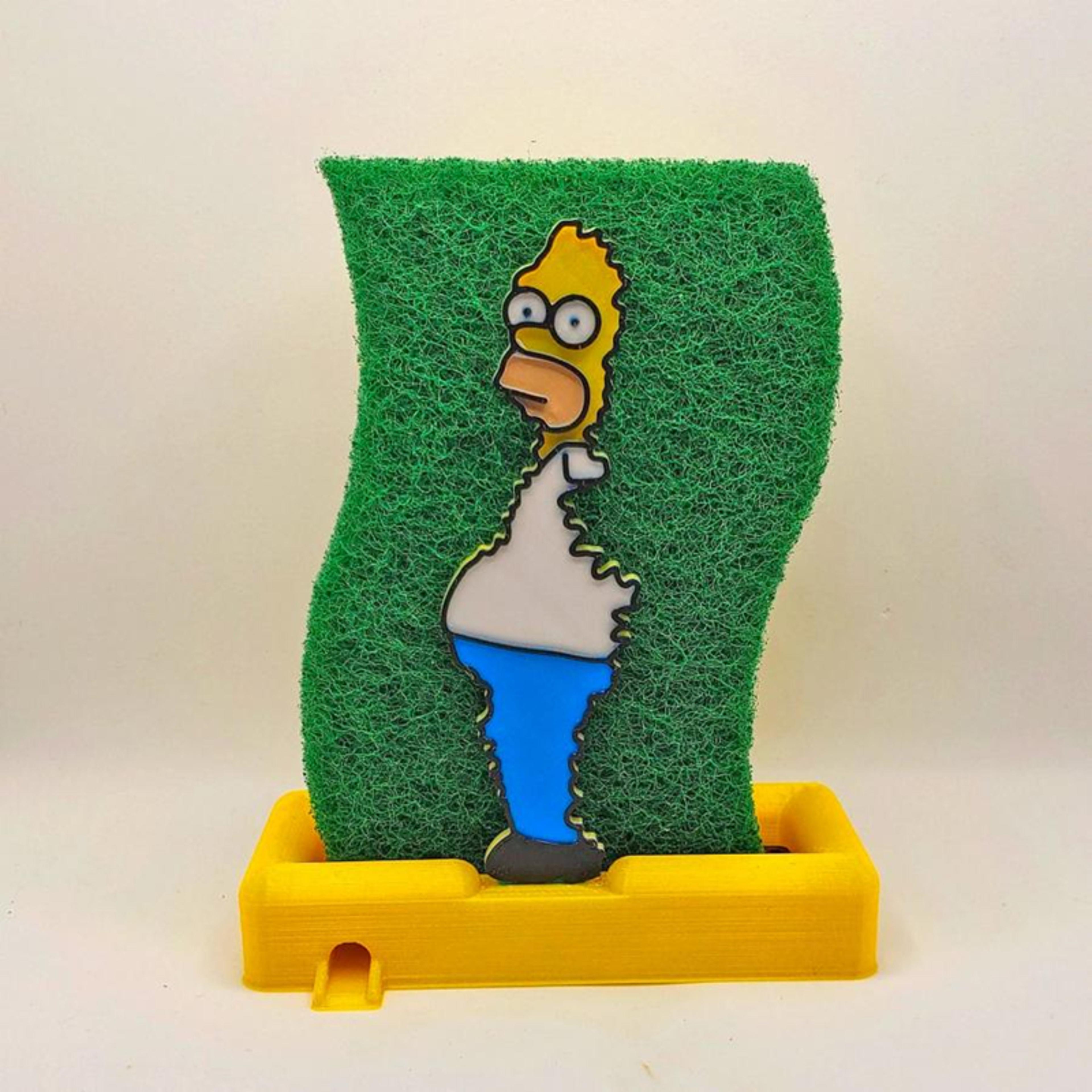 homer simpson sponge holder kitchen sink organizer drain rack
