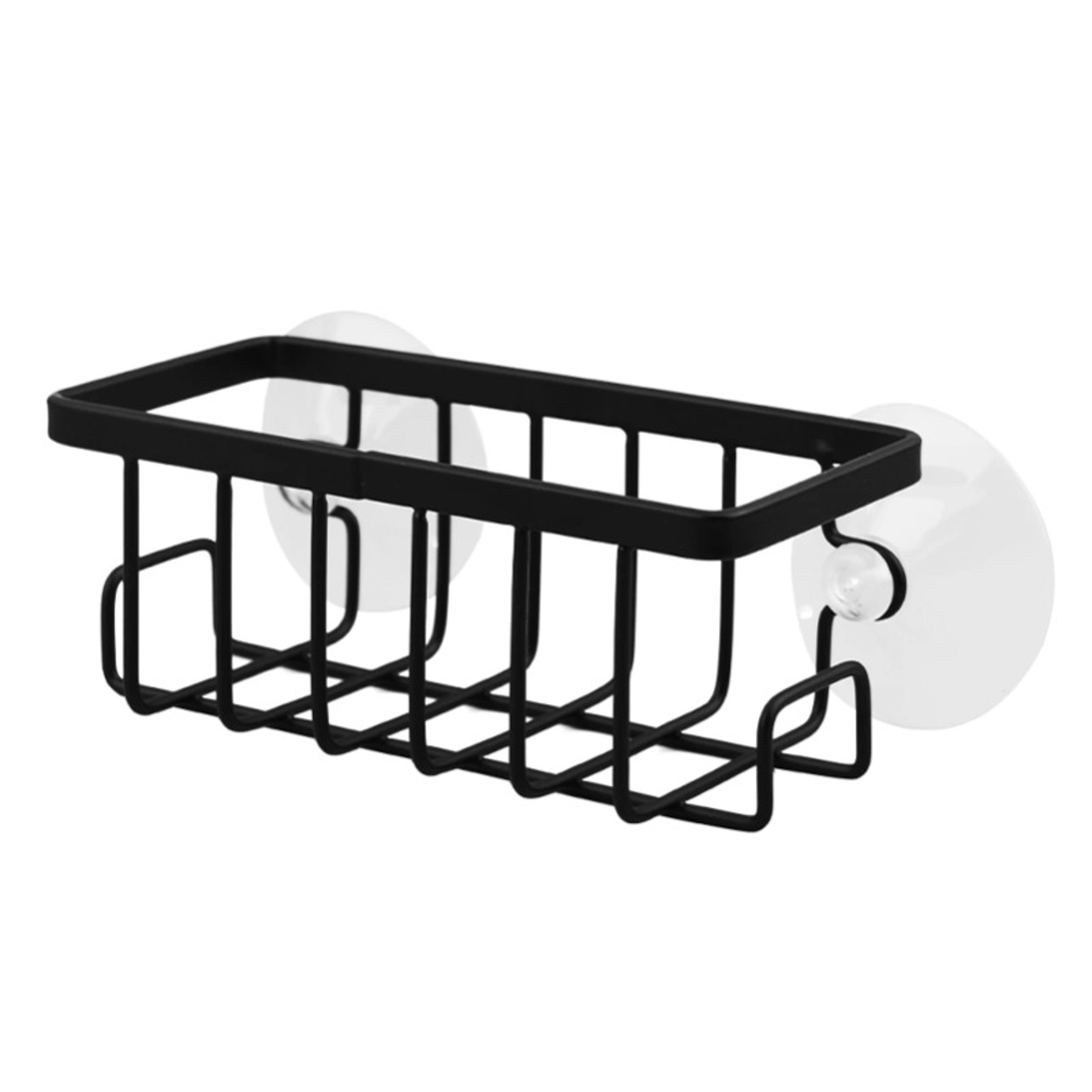 quickdrain kitchen sink sponge holder with suction cup and hook