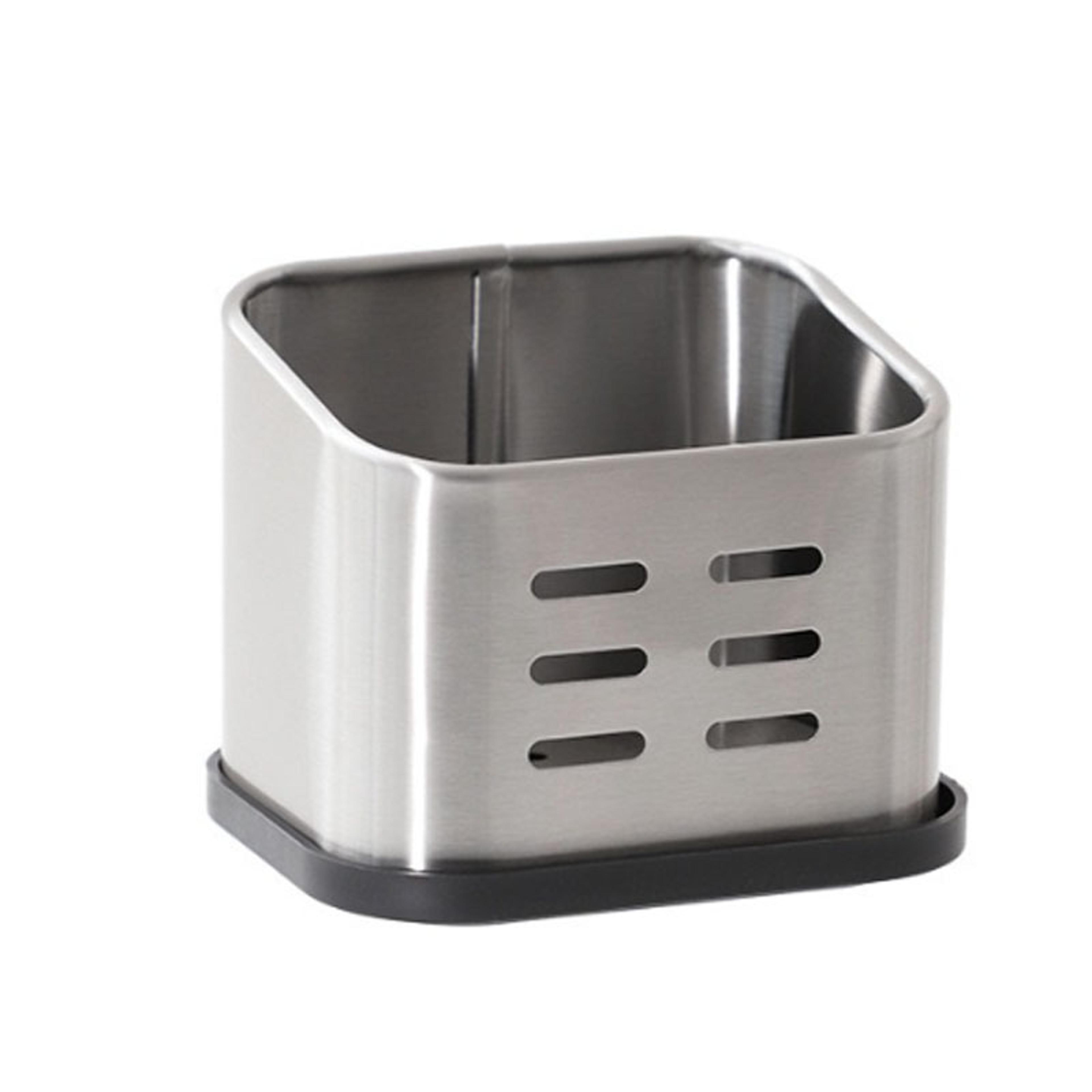metal kitchen sink organizer sponge holder and drainer rack