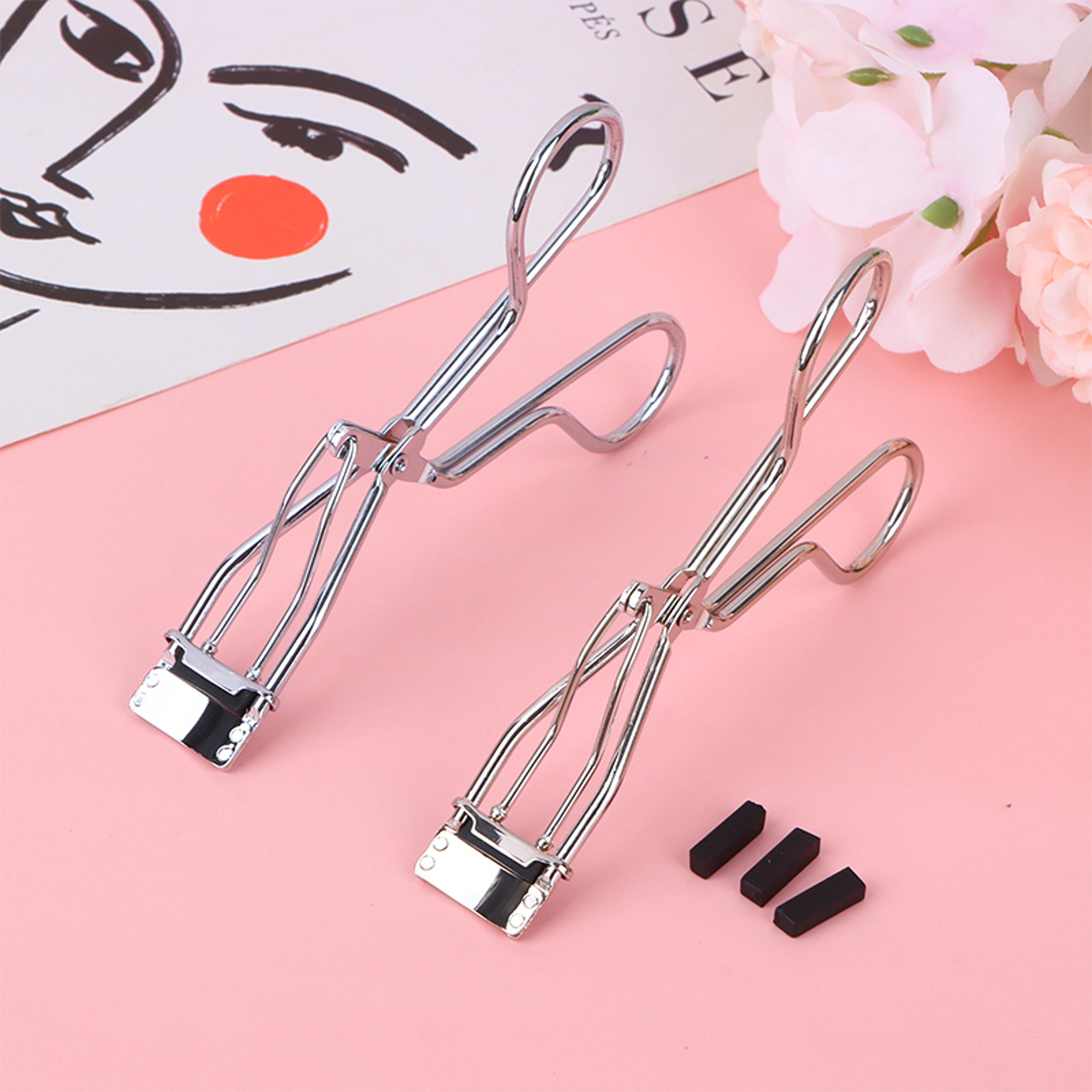 mini partial eyelash curler stainless steel, professional eye lashes curling clip, makeup tools beauty accessories