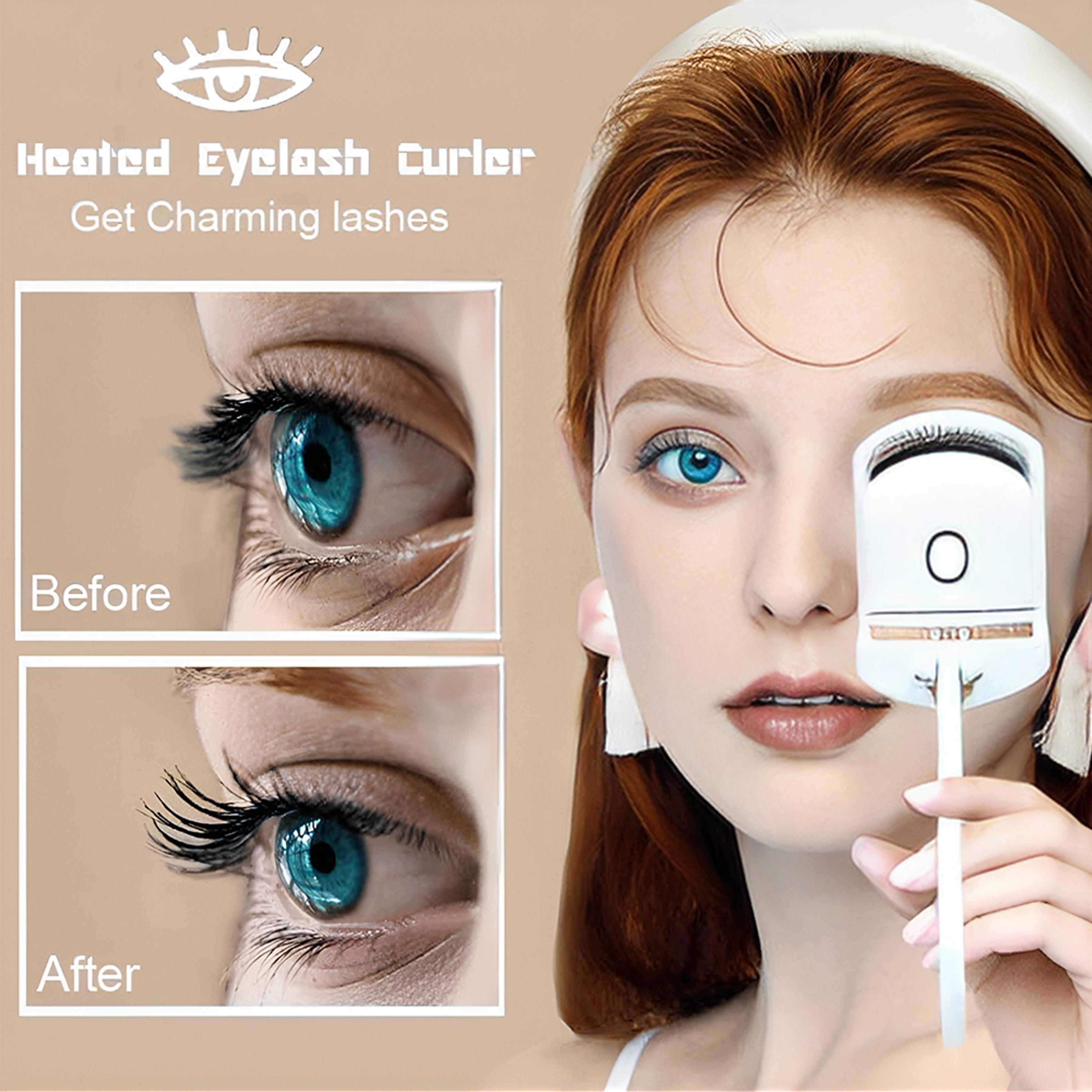 rechargeable electric eyelash curler for long-lasting curling, new generation abs heated lash curler portable
