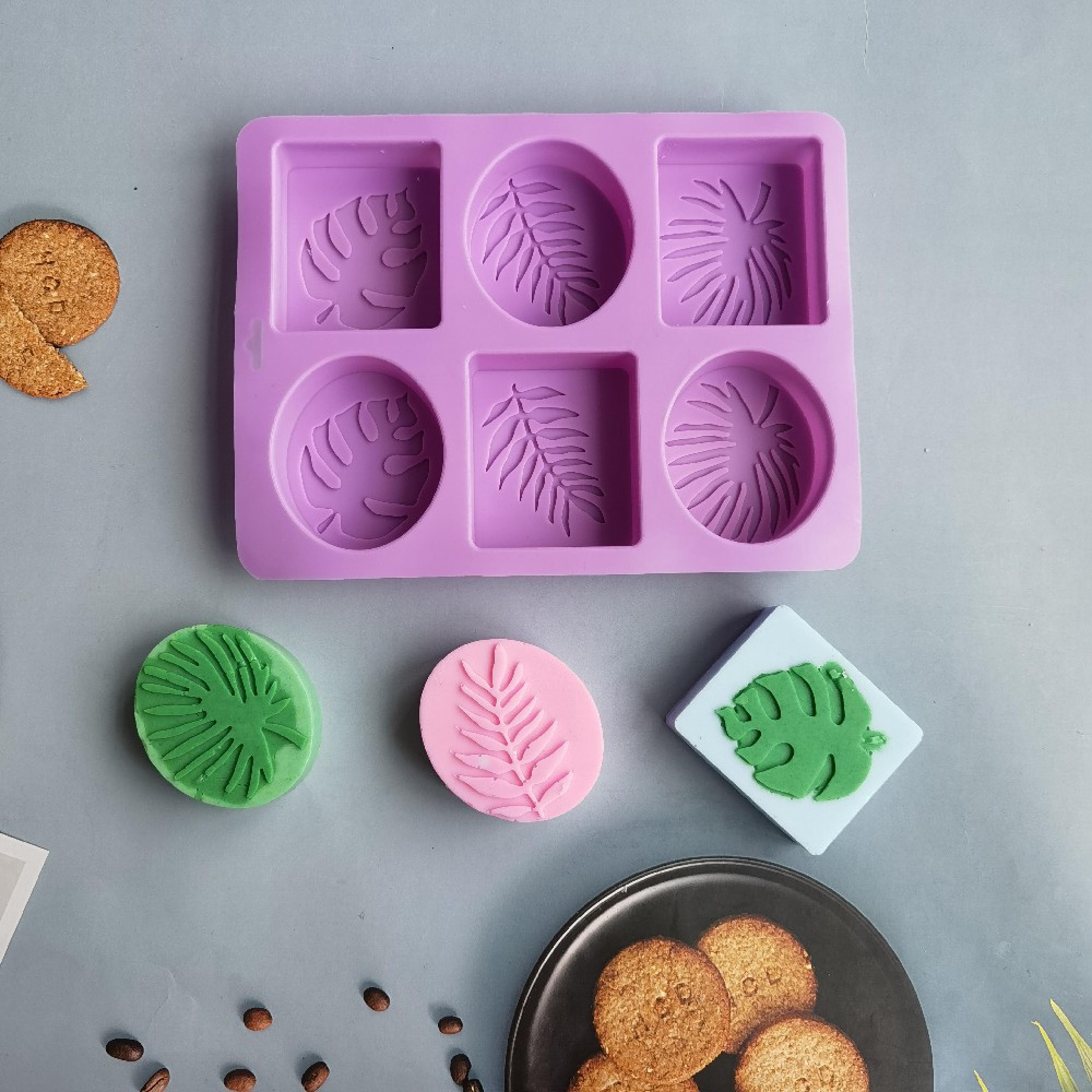 handmade soap making supplies oval square leaves silicone mold, diy plaster resin candle cake baking tools
