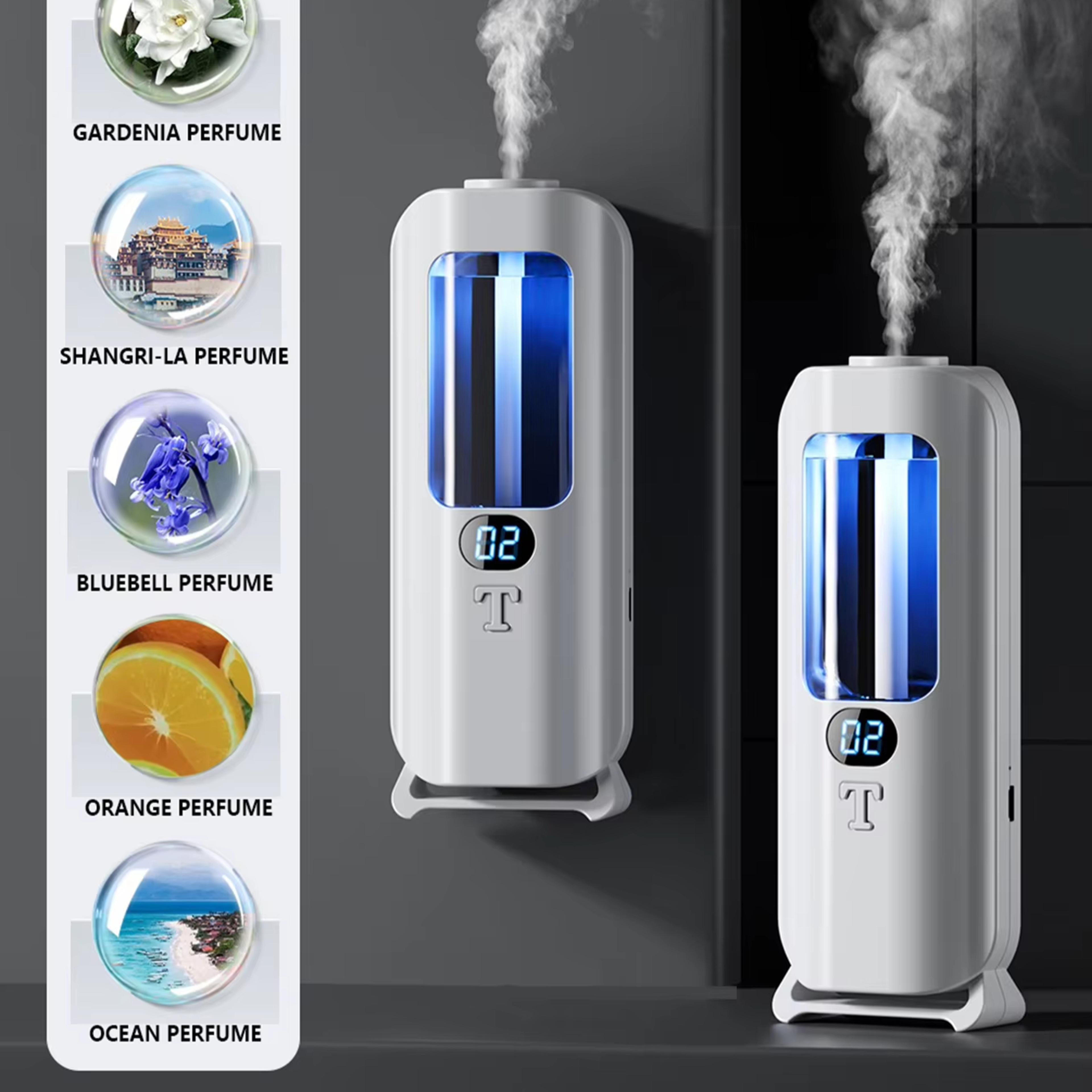 rechargeable aromatic diffuser 5 modes, essential oil diffuser machine for home, car with smart display, colorful light