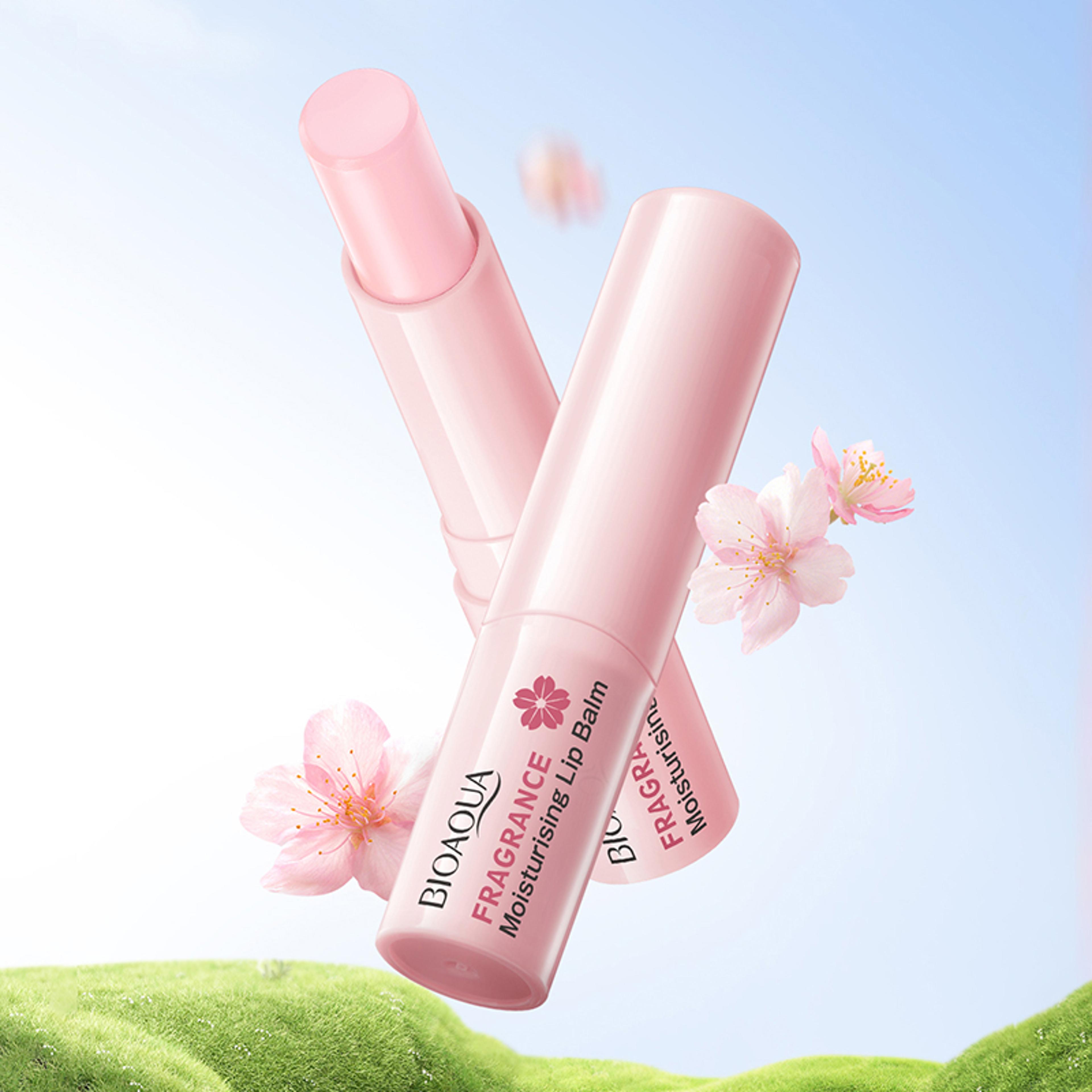 long-lasting moisturizing lipstick, sakura fragrance moisturizing lip balm, temperature change color makeup tint