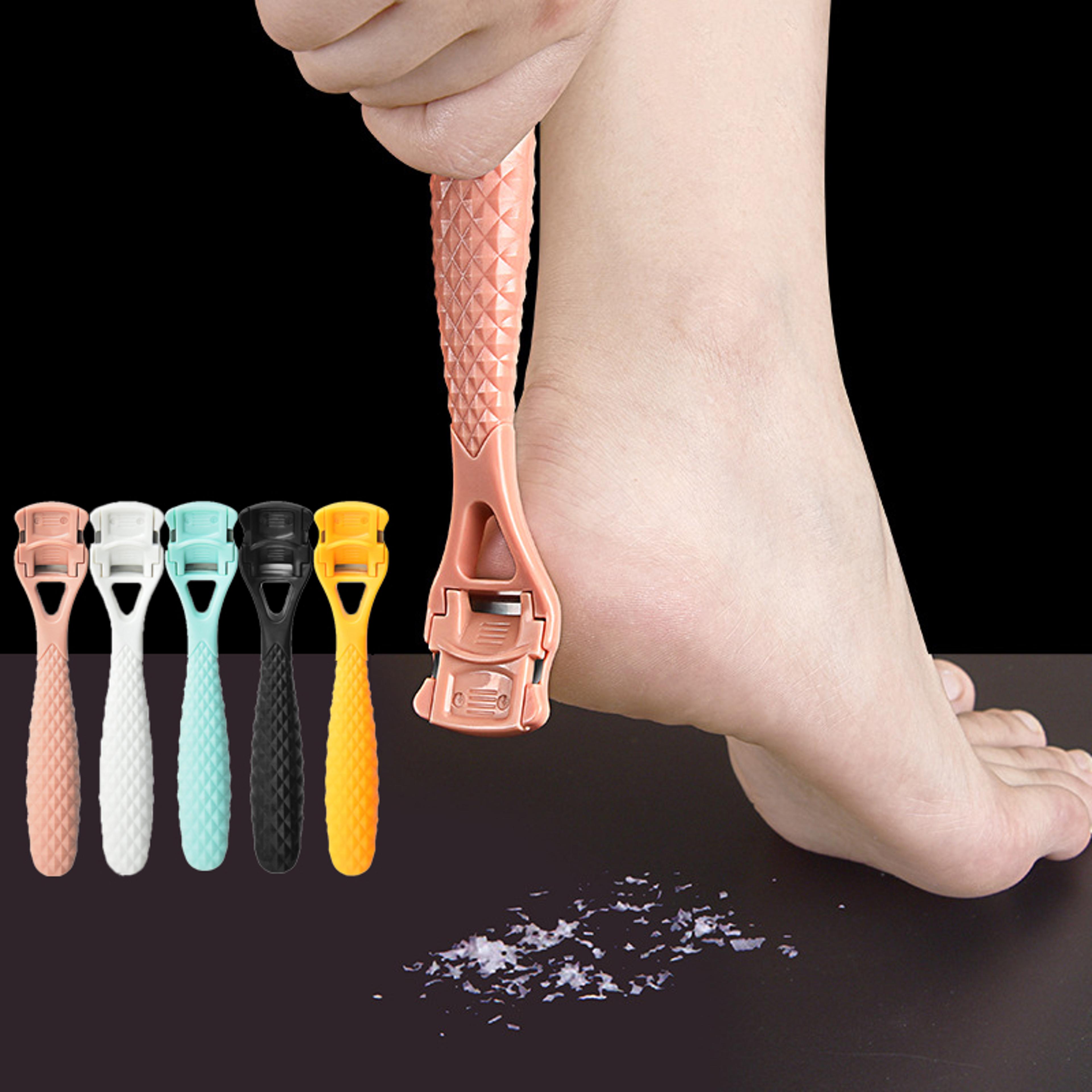 stainless steel callus corn remover foot rasp, hard skin heel file scrubber, pedicure nail care tool for smooth feet