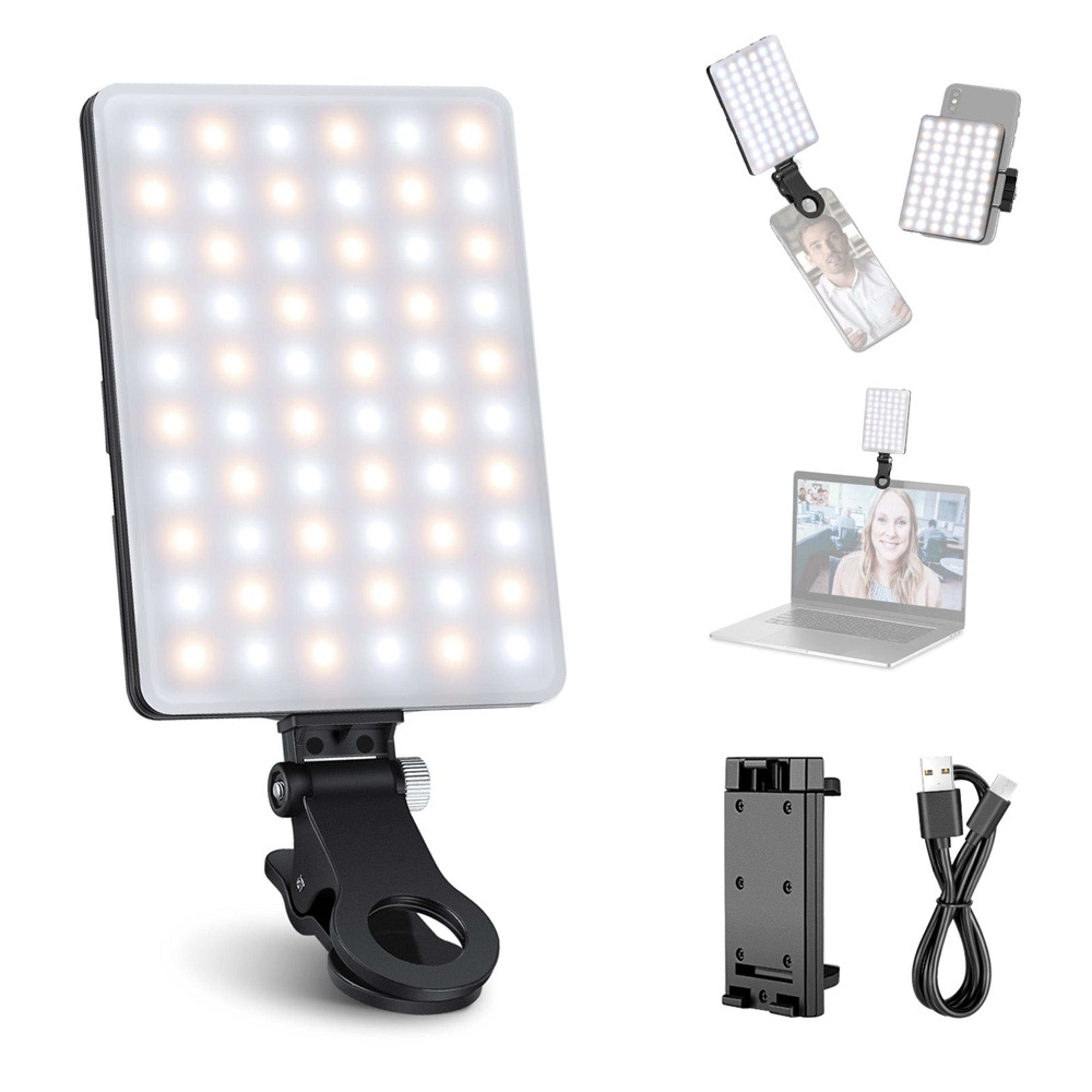selfie light clip on light kit with phone clip for smartphone laptop computer, bright fill light for video makeup zoom