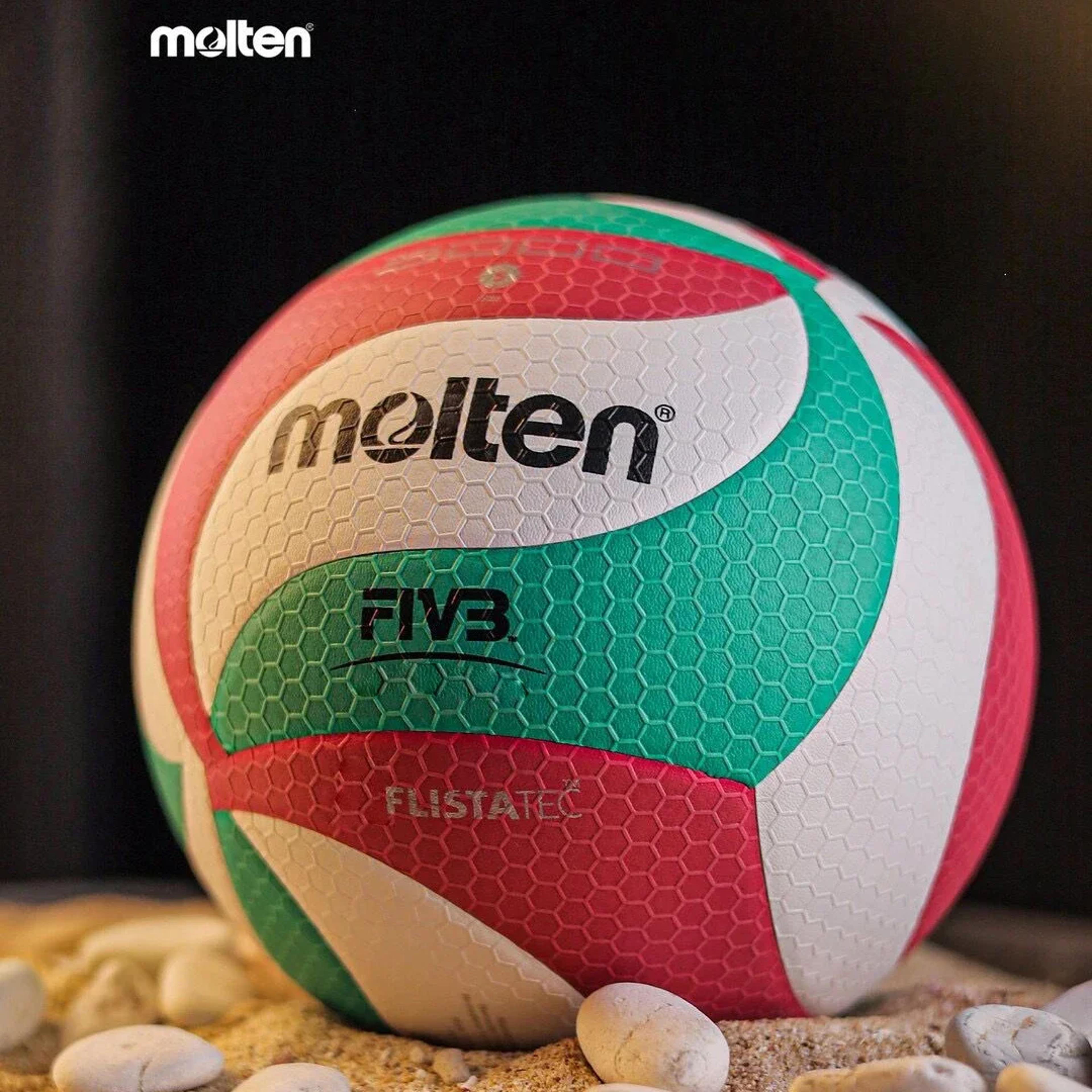 molten flistatec volleyball, official game ball, for competition, training, indoor and outdoor use