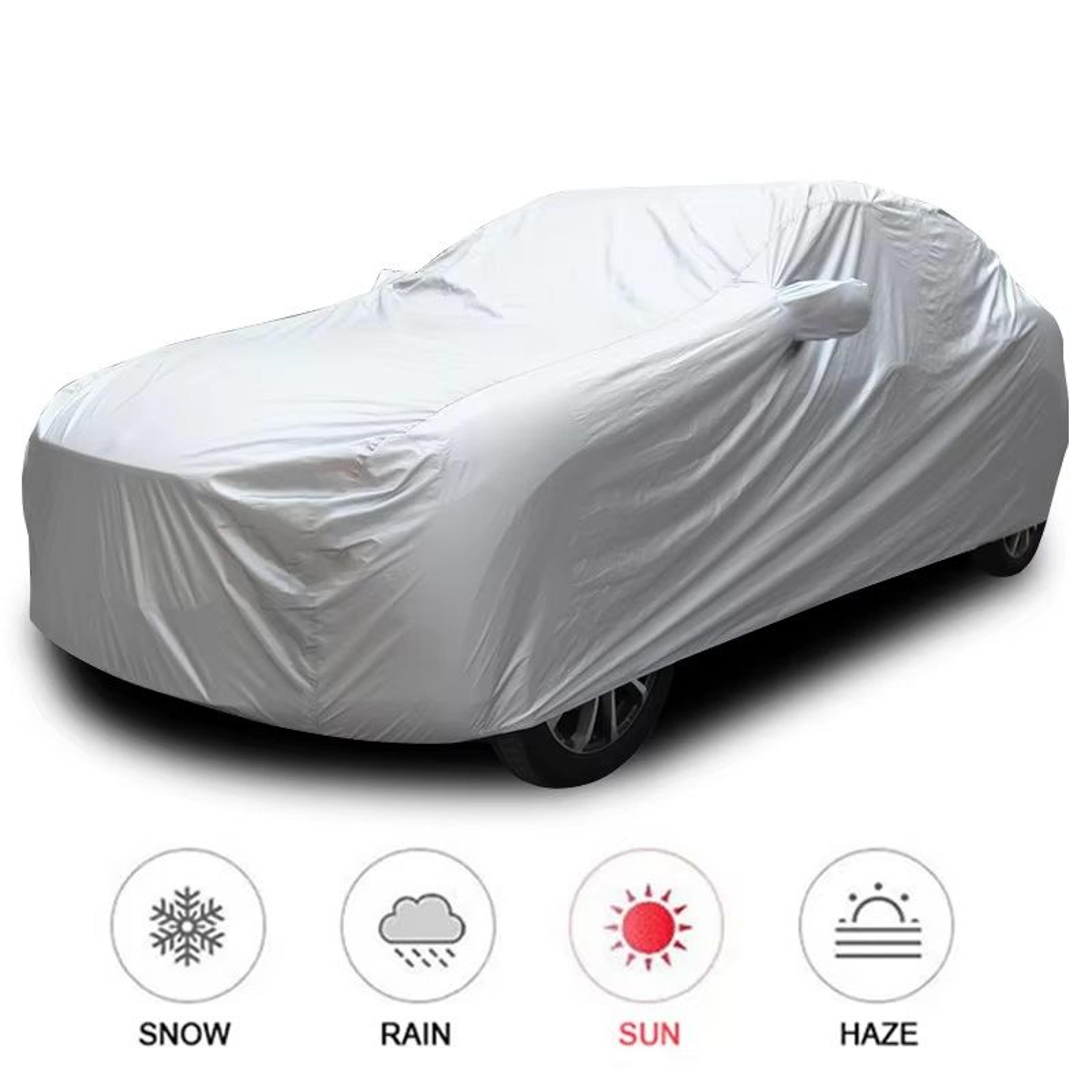universal car cover, all weather, for sedan suv, anti uv, sun shade, dustproof, indoor outdoor protective cover
