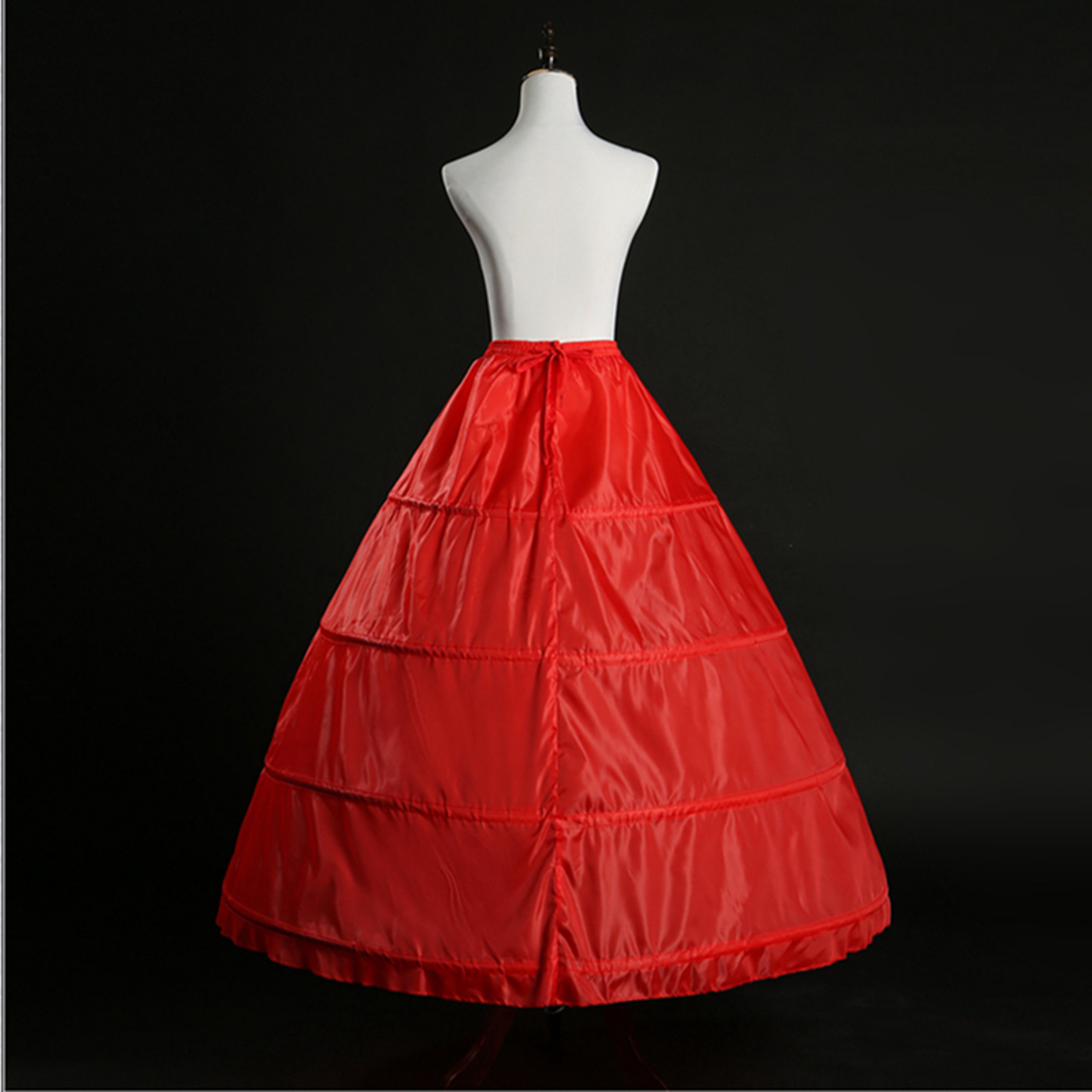 a line underskirt for wedding dress BP1-220 - elasticated 220cm (87inch) A-line petticoat with two hoops