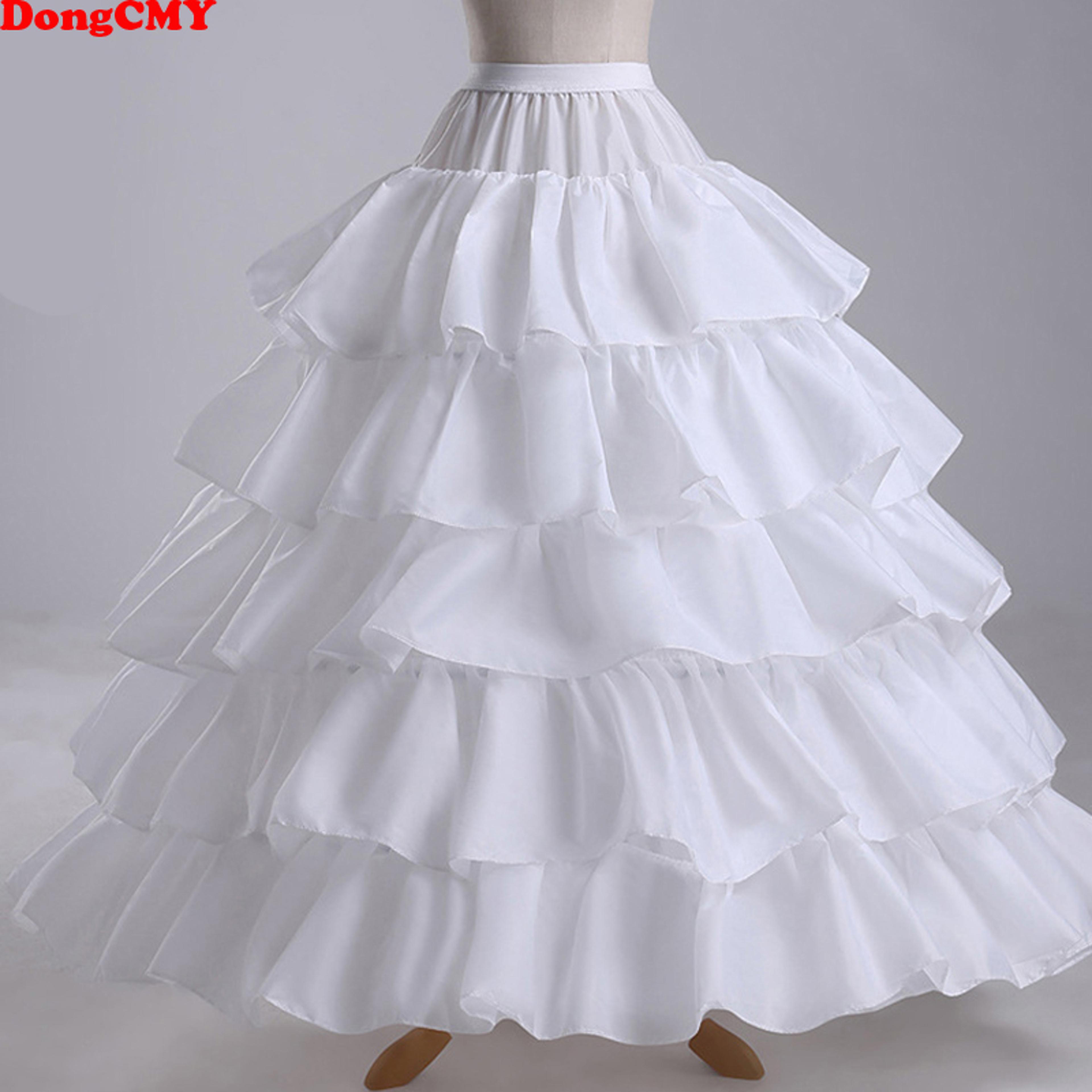 long 4 hoop crinoline, petticoat underskirt for ball gown wedding dress adjustable bridal slip, formal event accessories