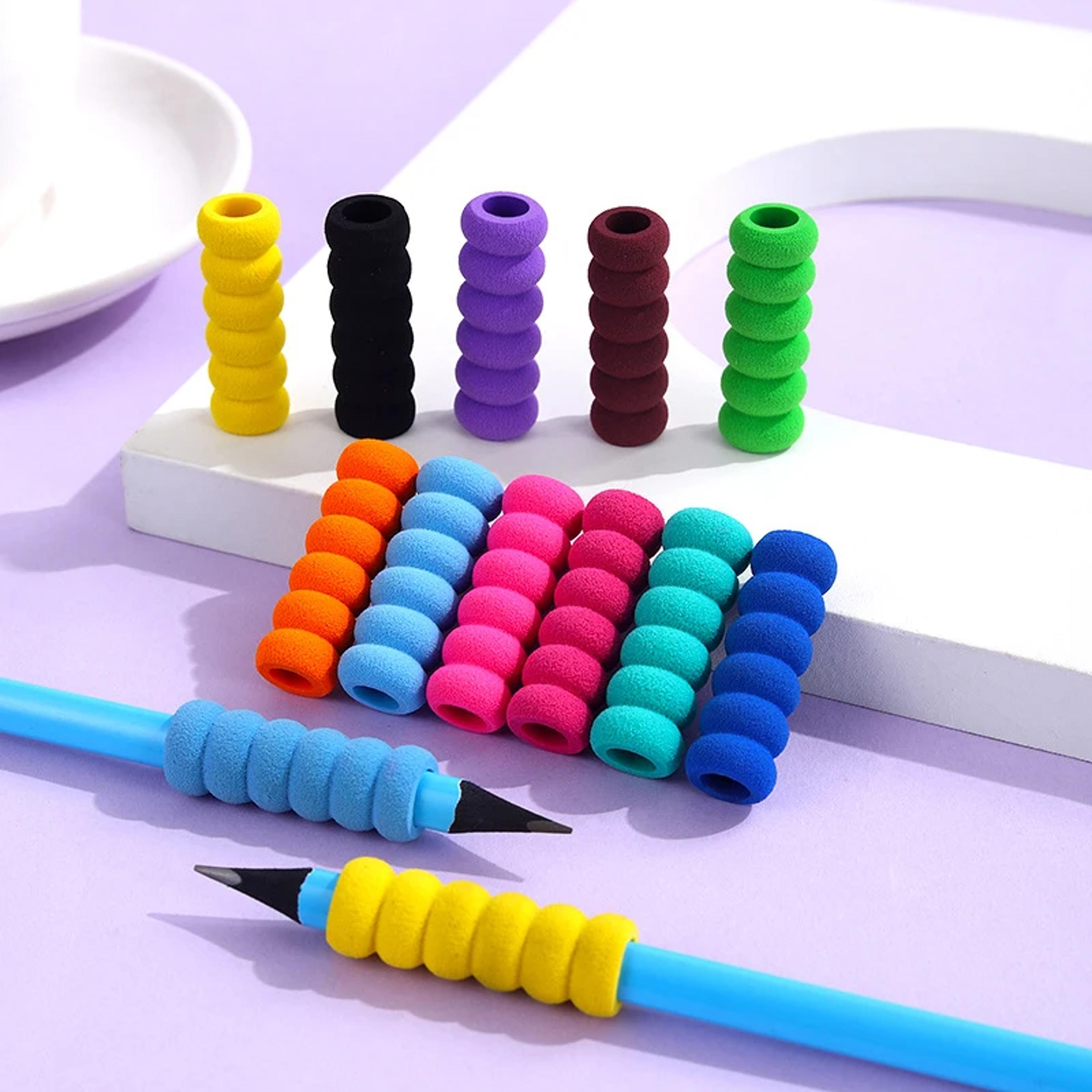 cute soft cushioning foam pencil case, portable touch pen handle anti scratch protective case, 12pcs random color