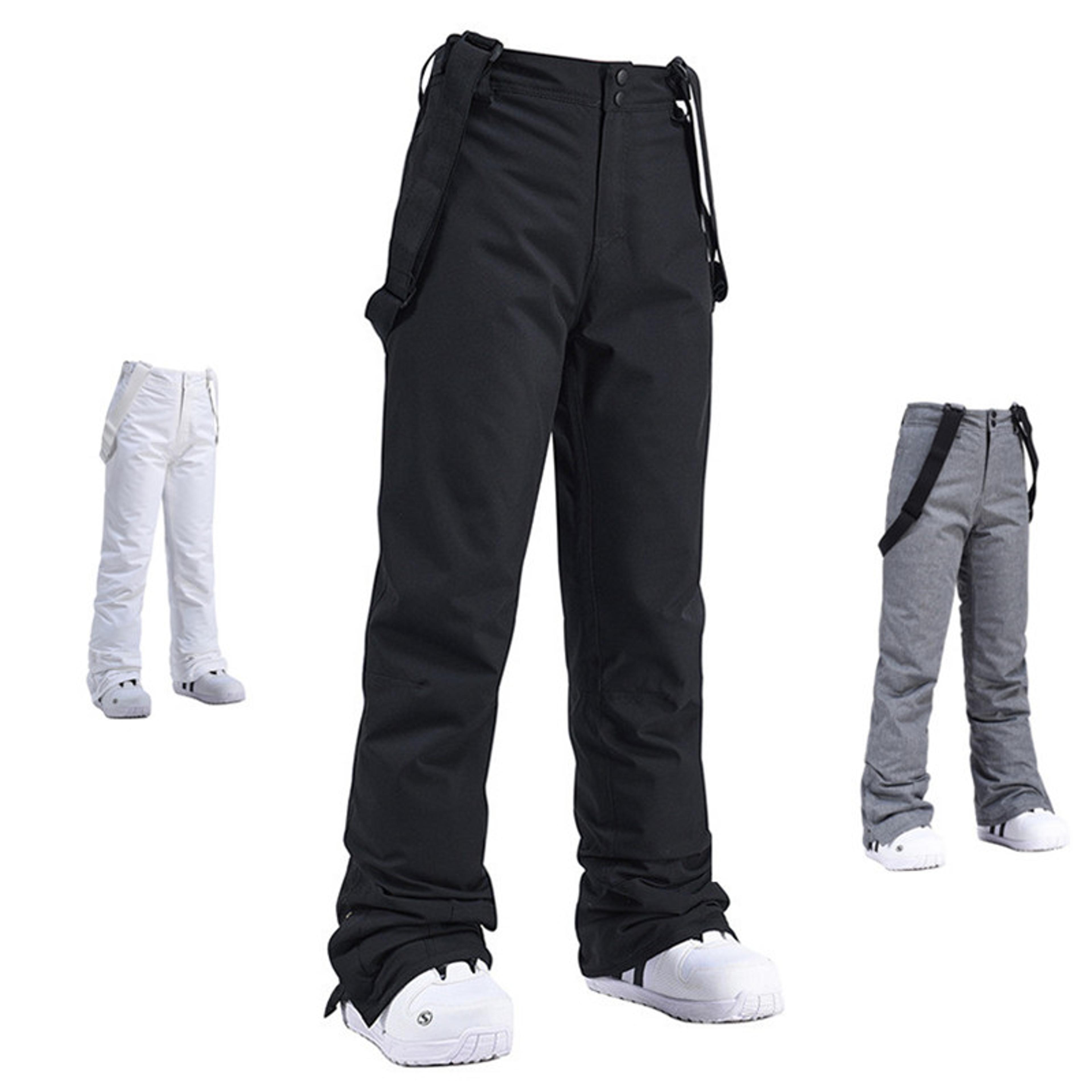 high quality skiing pants men women, waterproof windproof snowboard trousers, thick warm winter suspender pant plus size
