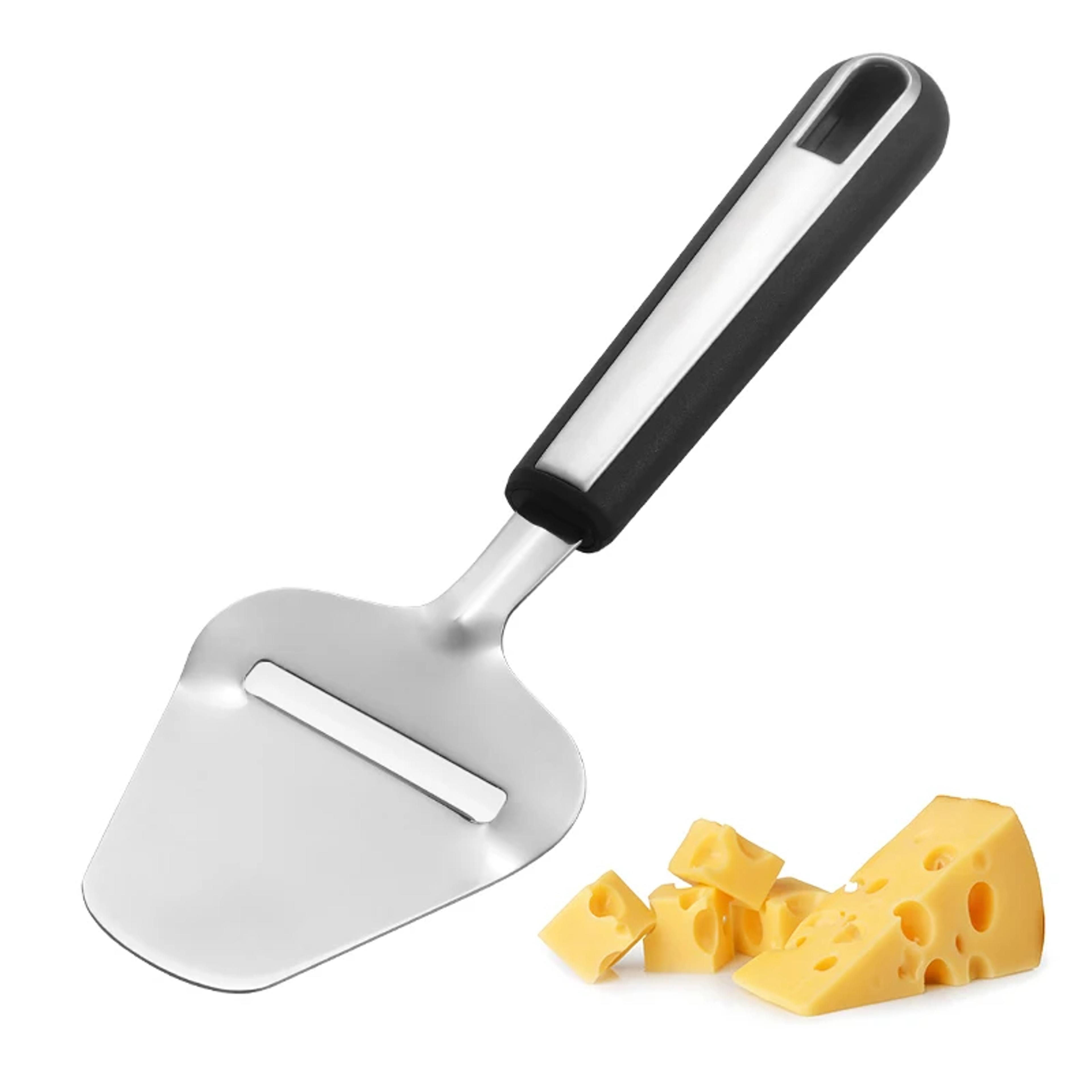 heavy duty stainless steel cheese slicer & shaver, multi-purpose cheese cutter, butter slicer plane, and scraper shovel