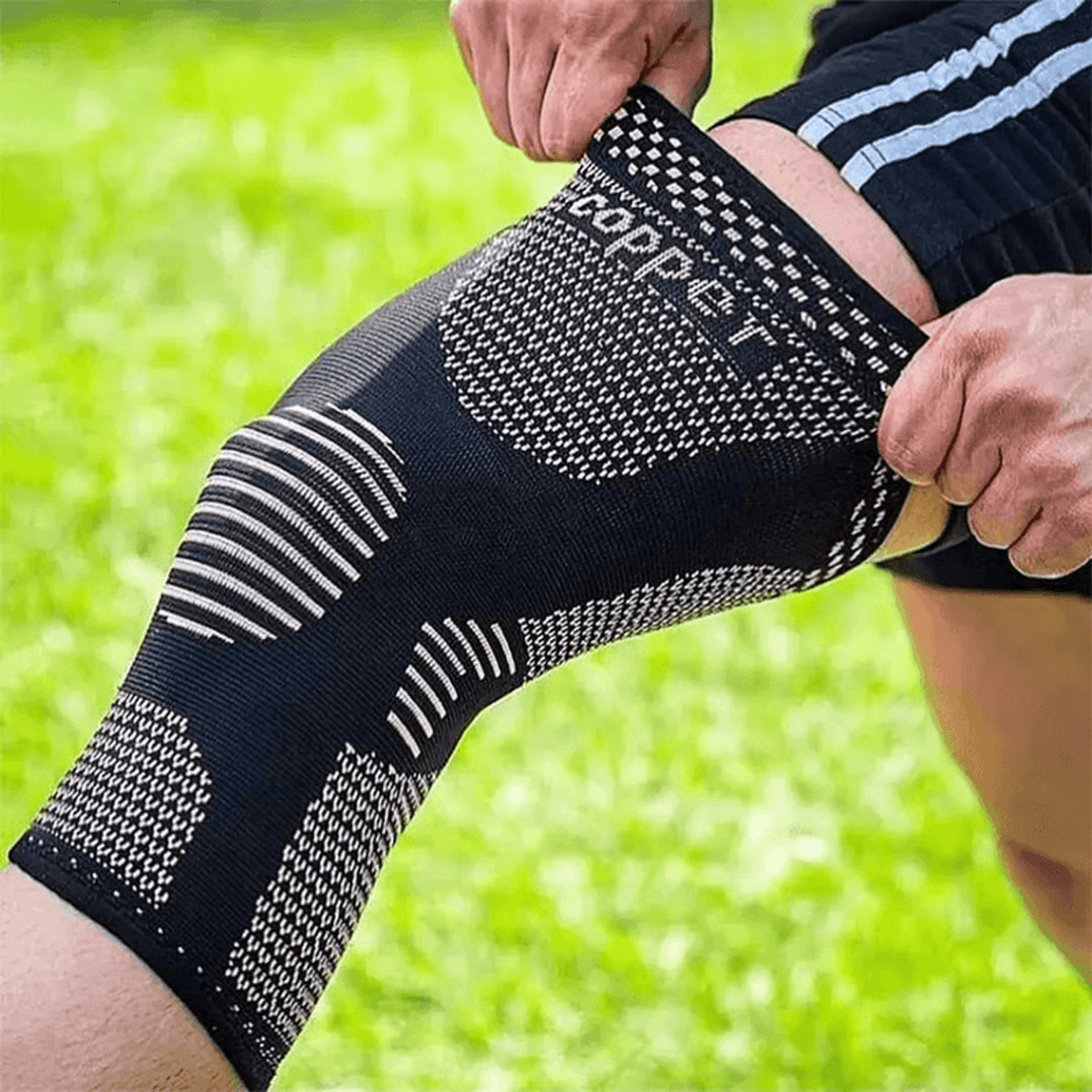 copper compression knee brace for arthritis relief, joint stability, and daily movement support