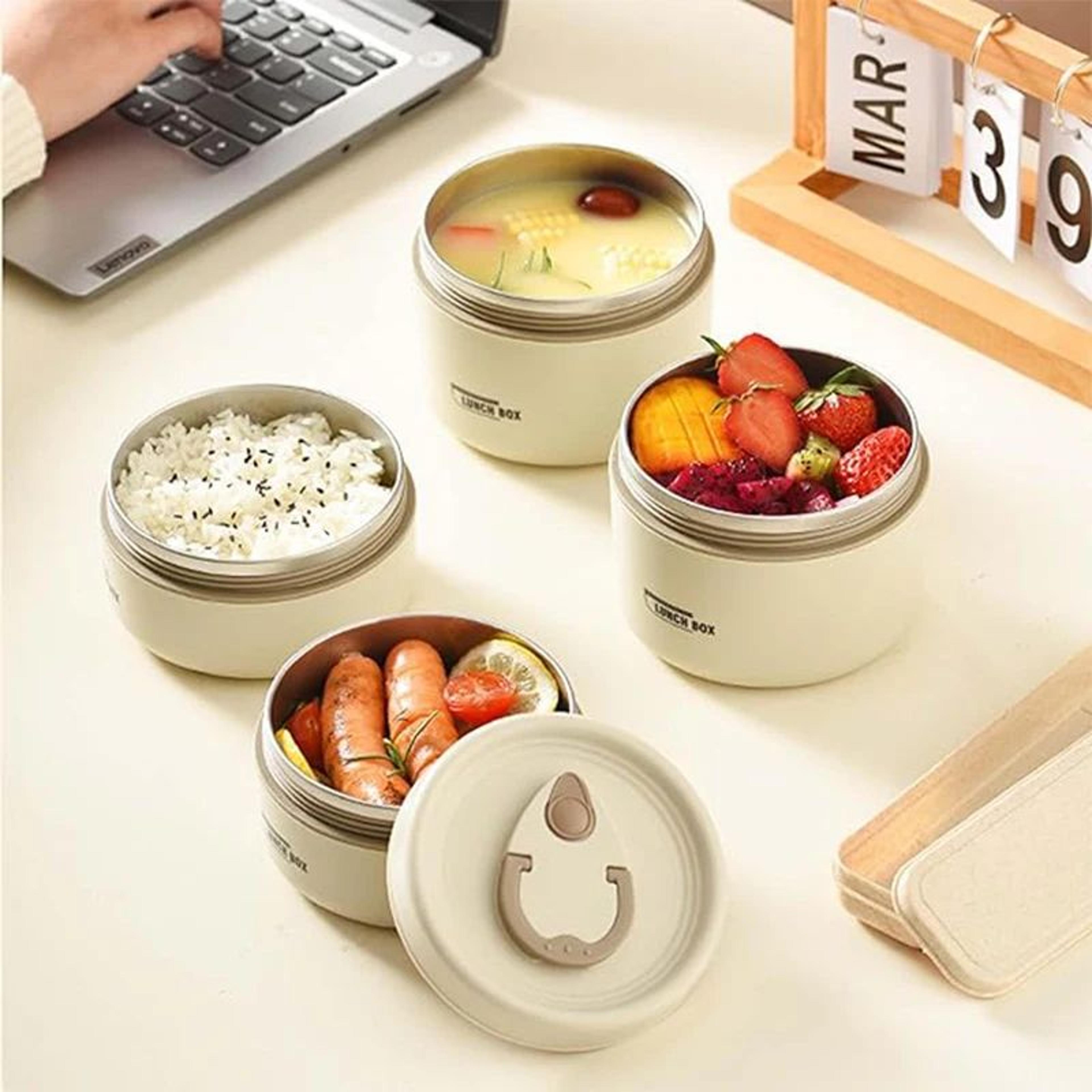 insulated stackable lunch containers for hot & cold meals, leak proof & travel ready