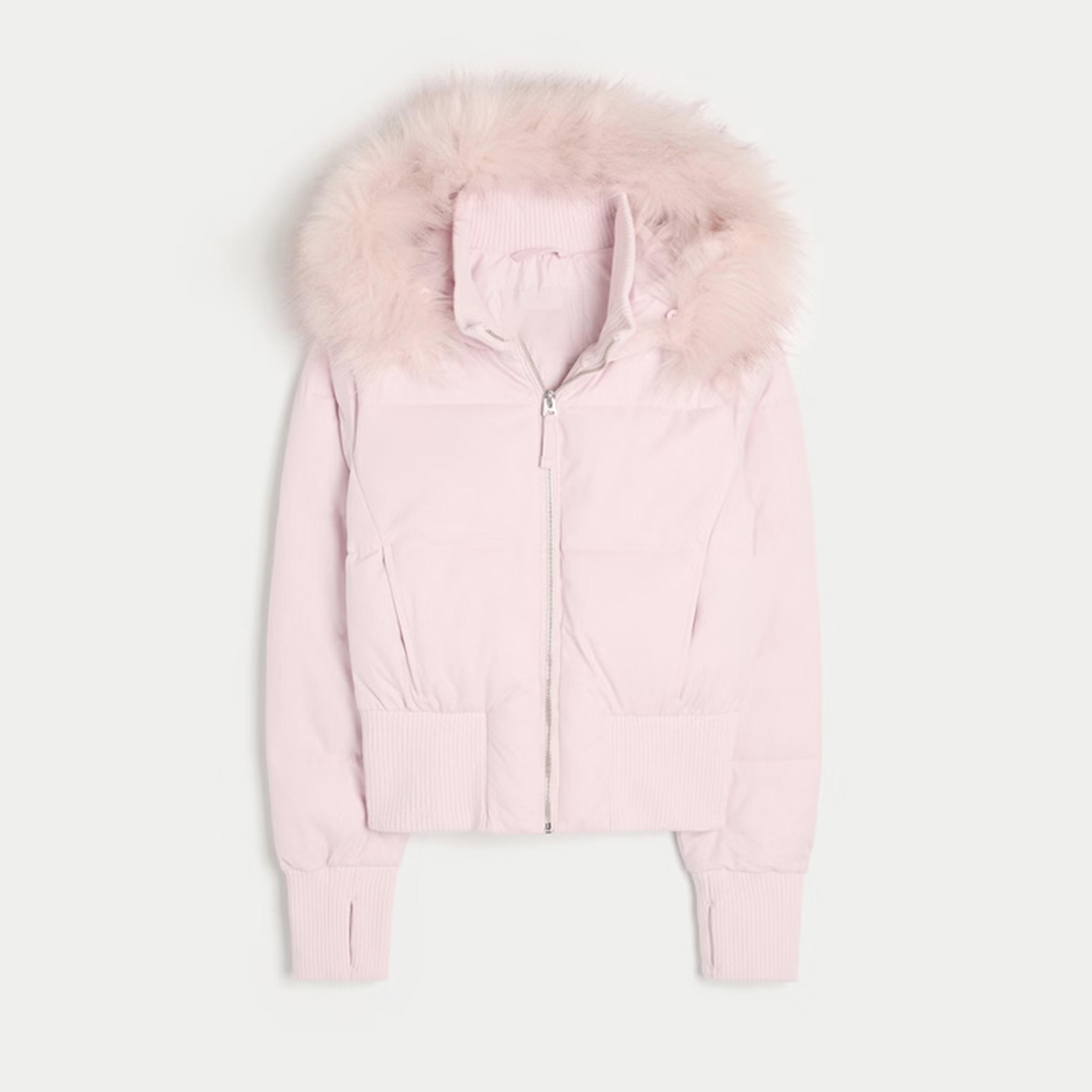women's faux fur winter jacket, stylish quilted coat with hood
