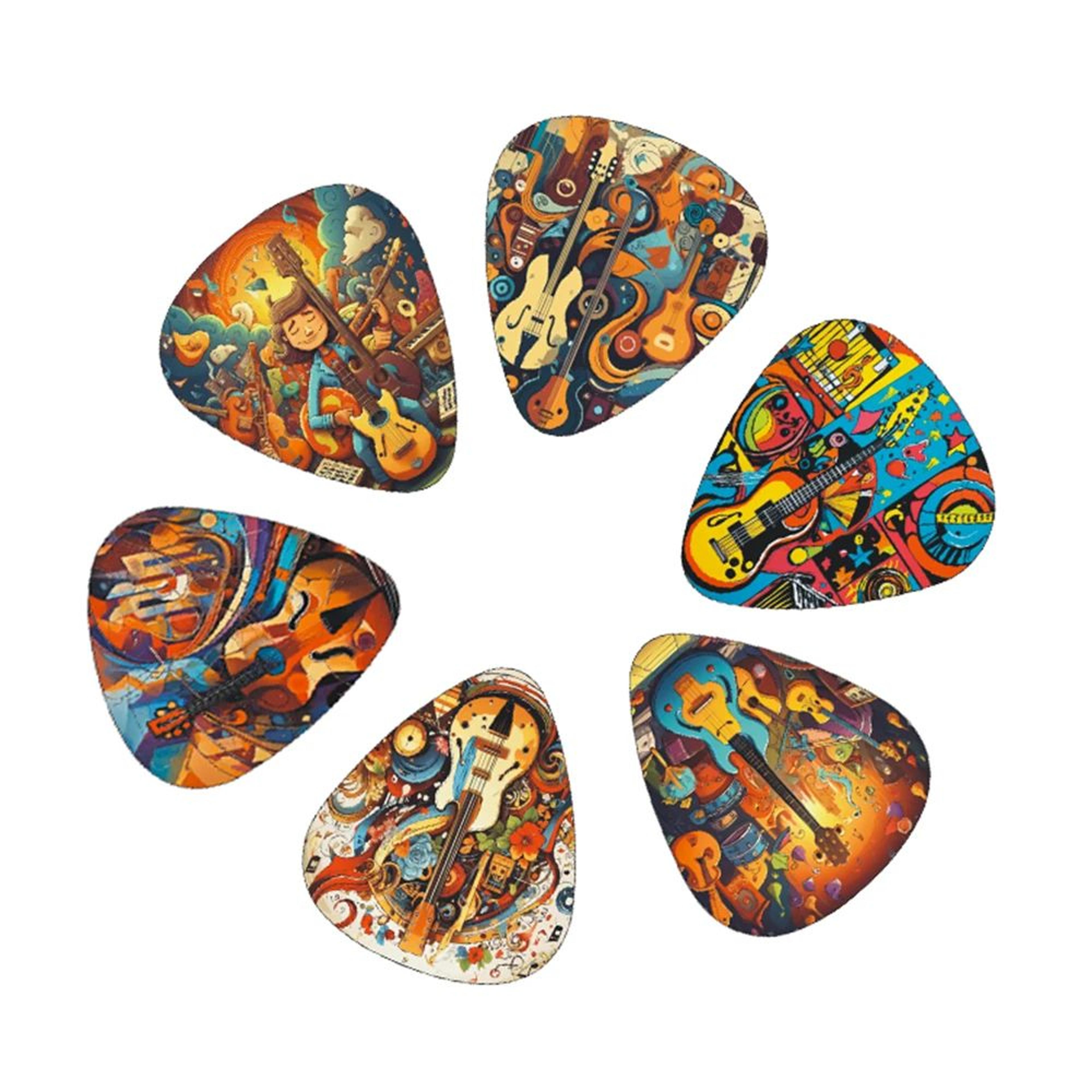 12pcs set guitar paddles – cartoon couples acoustic guitar picks – musical instrument accessories pick guitar