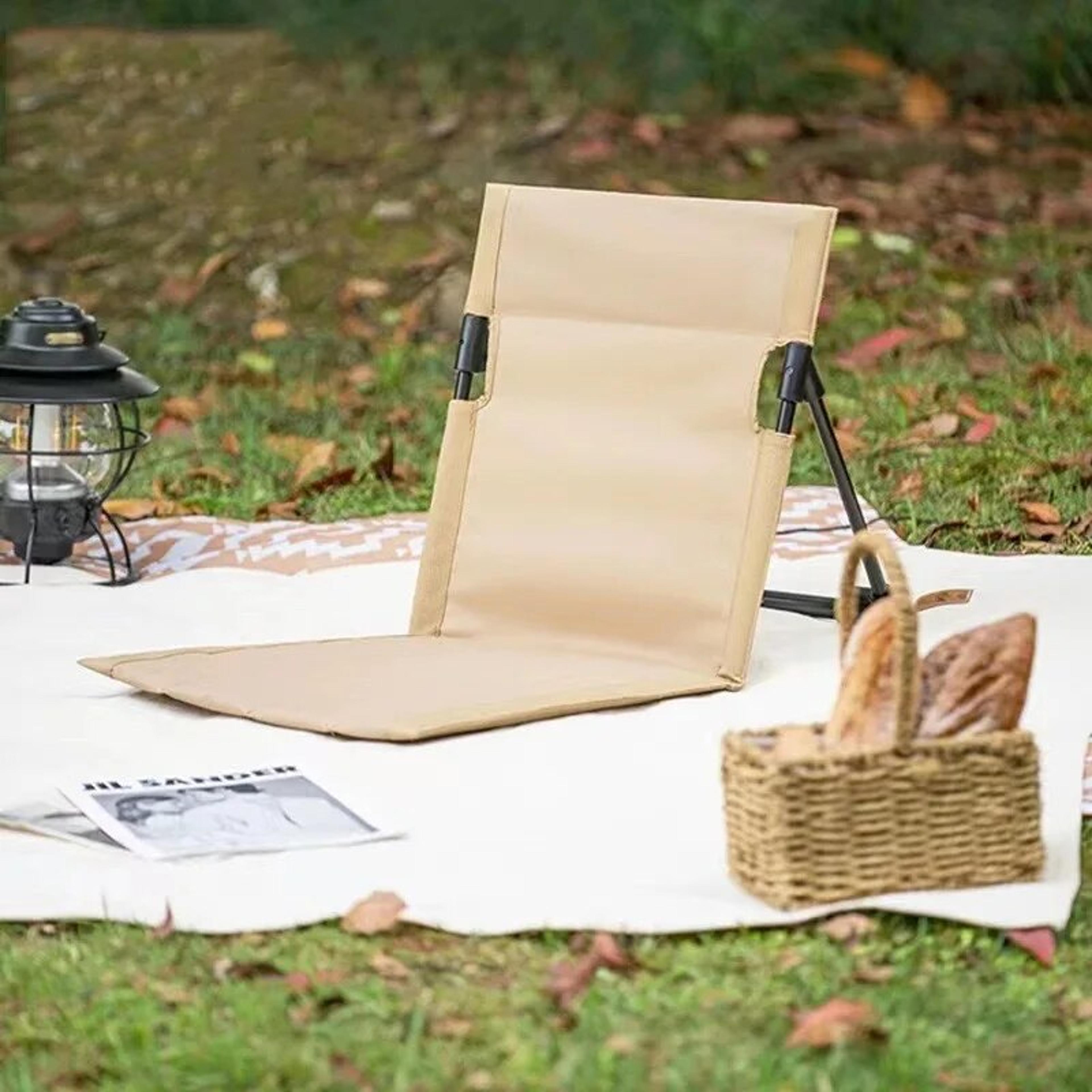portable outdoor camping chair, lightweight, comfortable folding beach & park leisure seat