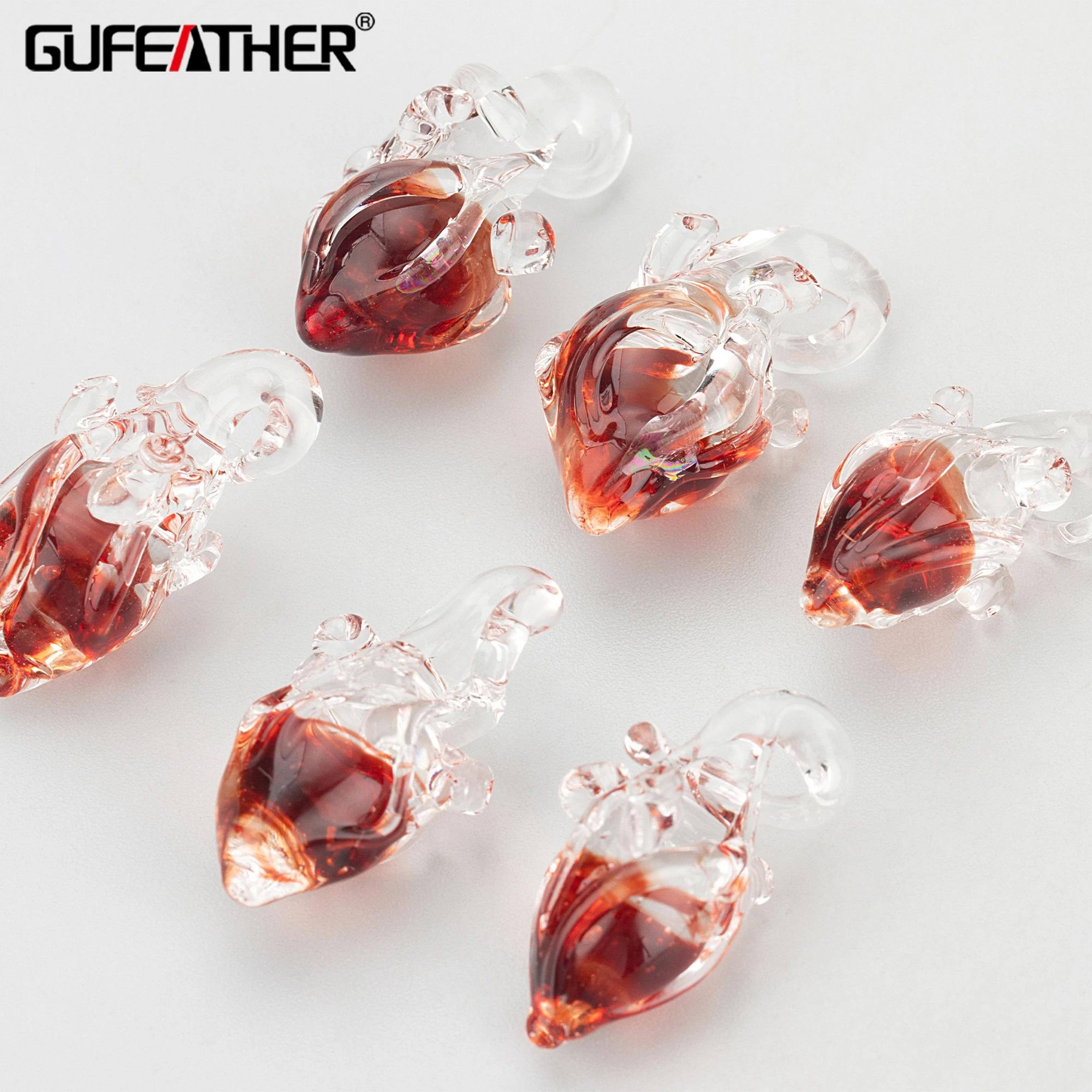 handmade glass charms, diy jewelry accessories for necklace making & pendants