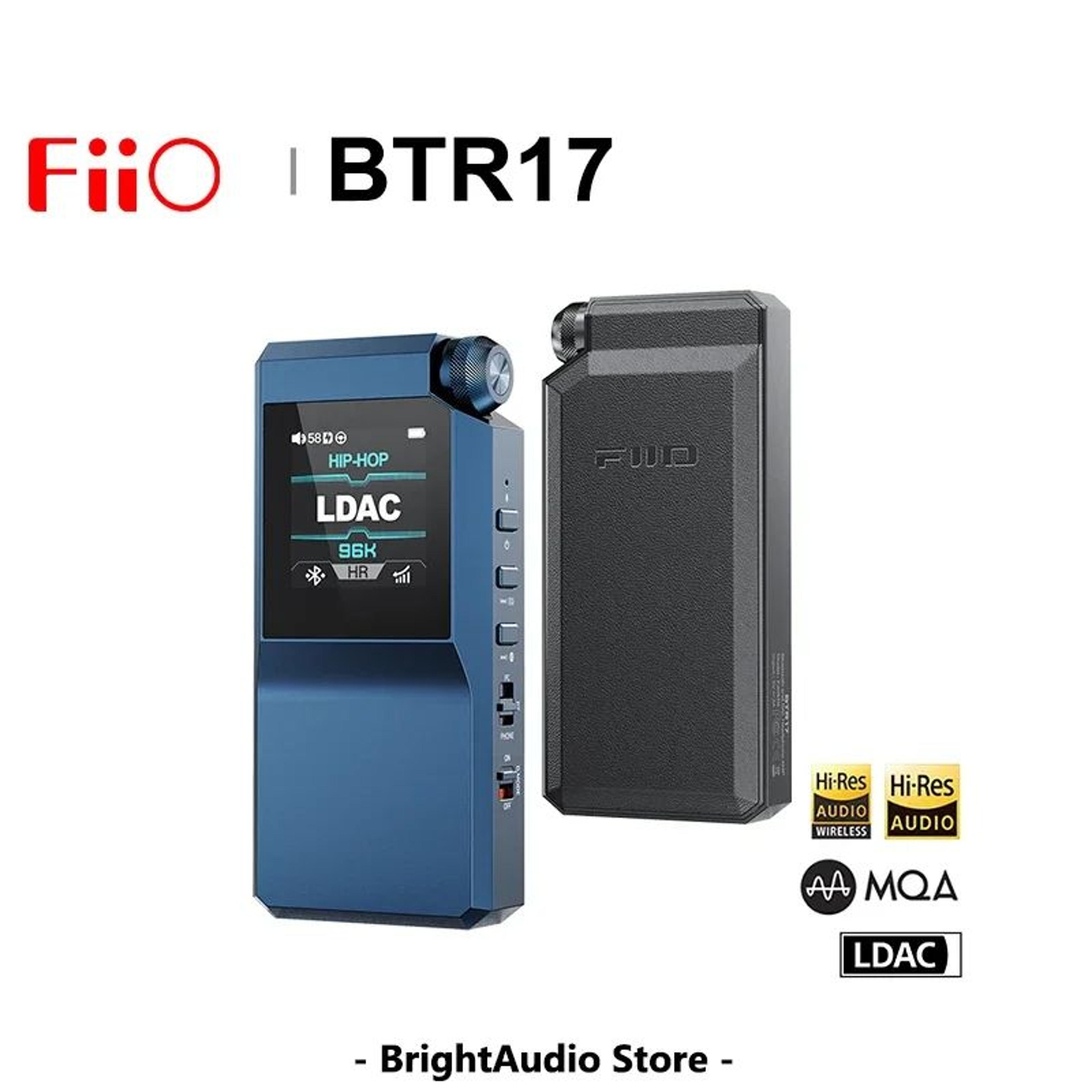 fiio btr17 hi-res bluetooth dac/amp - 3.5mm & 4.4mm balanced, dsd256, usb dac for high-fidelity audio
