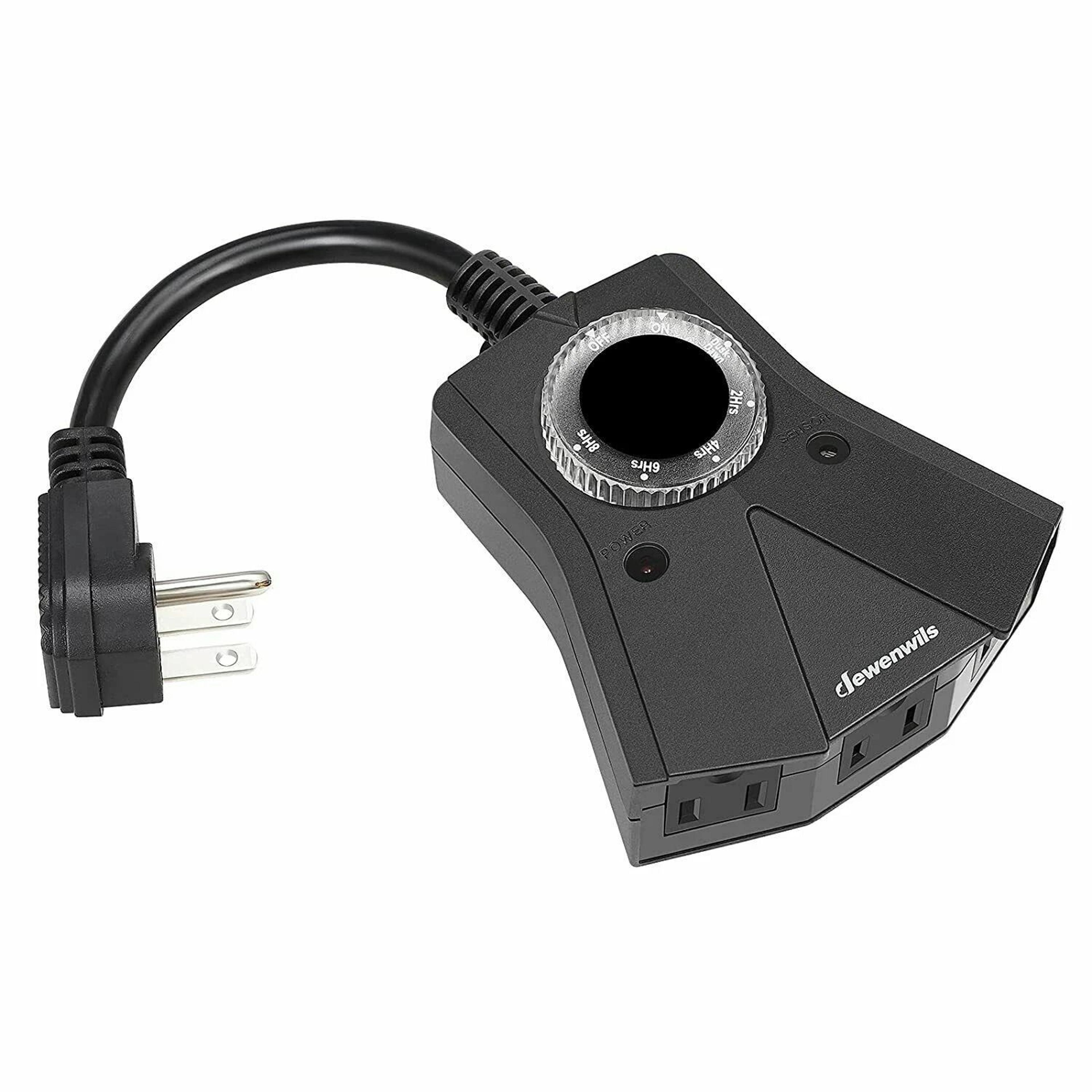 outdoor digital timer switch, pool pump & dusk-to-dawn outlet
