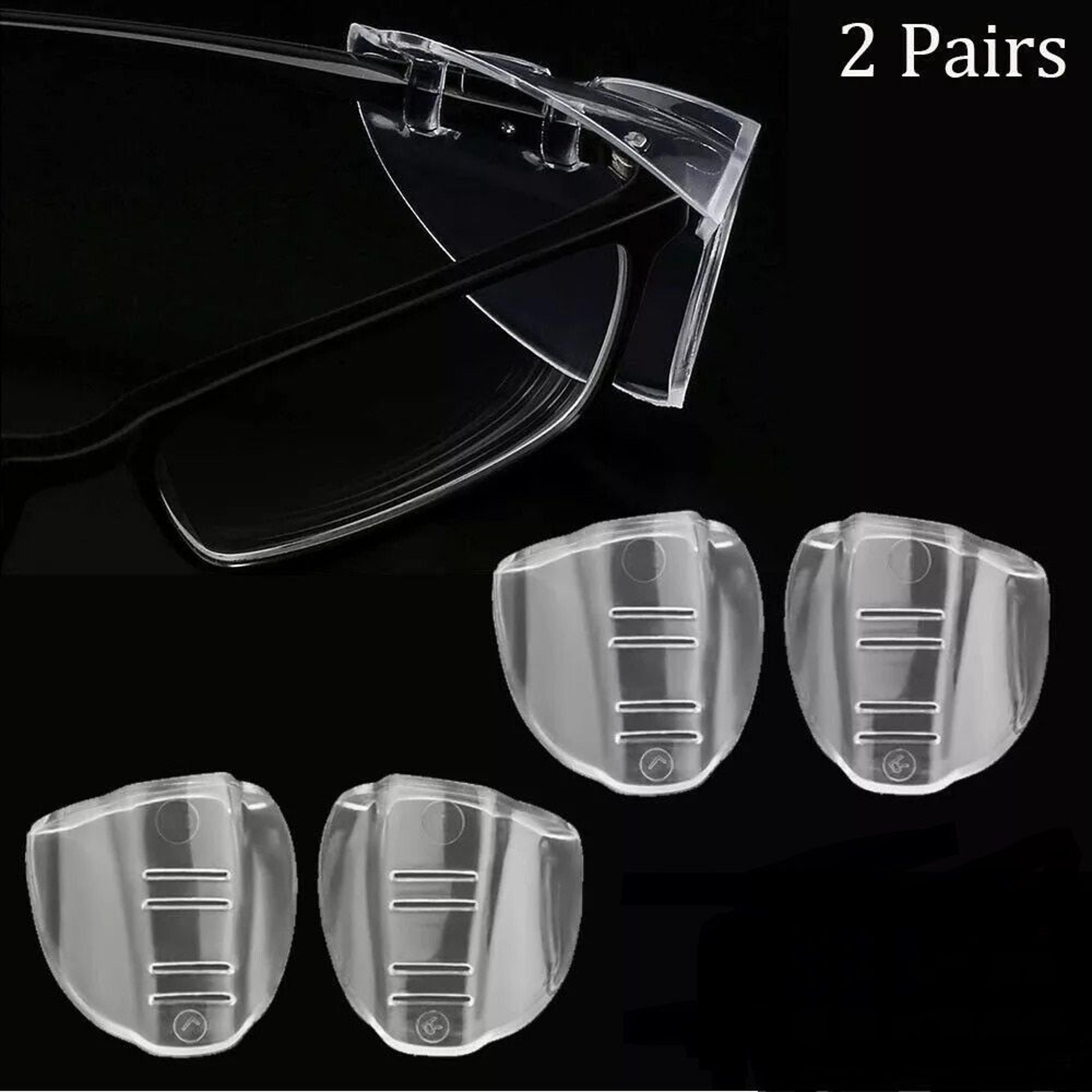2 pairs universal eyeglasses side shields – flexible slip-on safety glasses shield for added protection