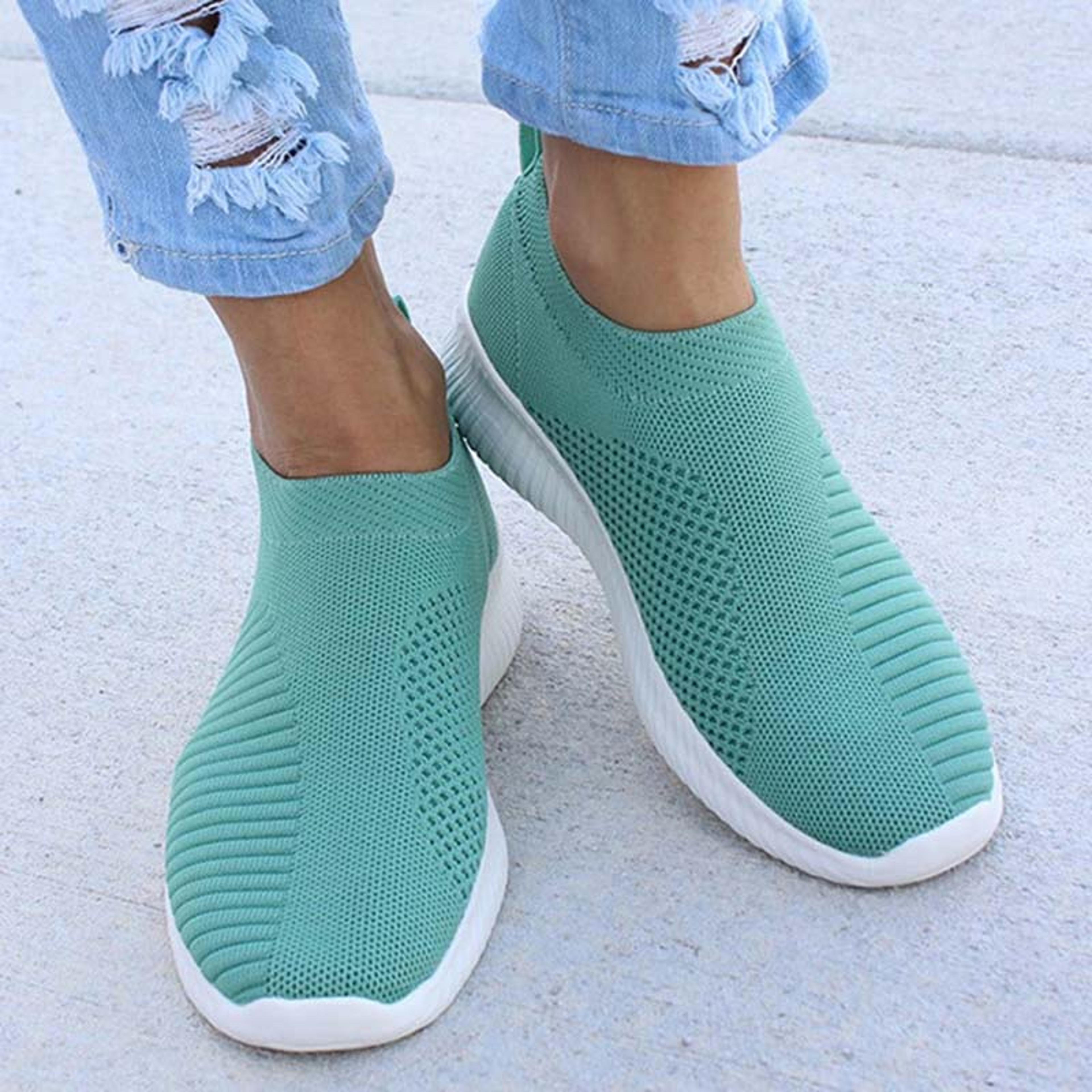 women sock sneakers slip on platform trainers, sneaker woman lightweight walking shoes flats casual baskets comfortable