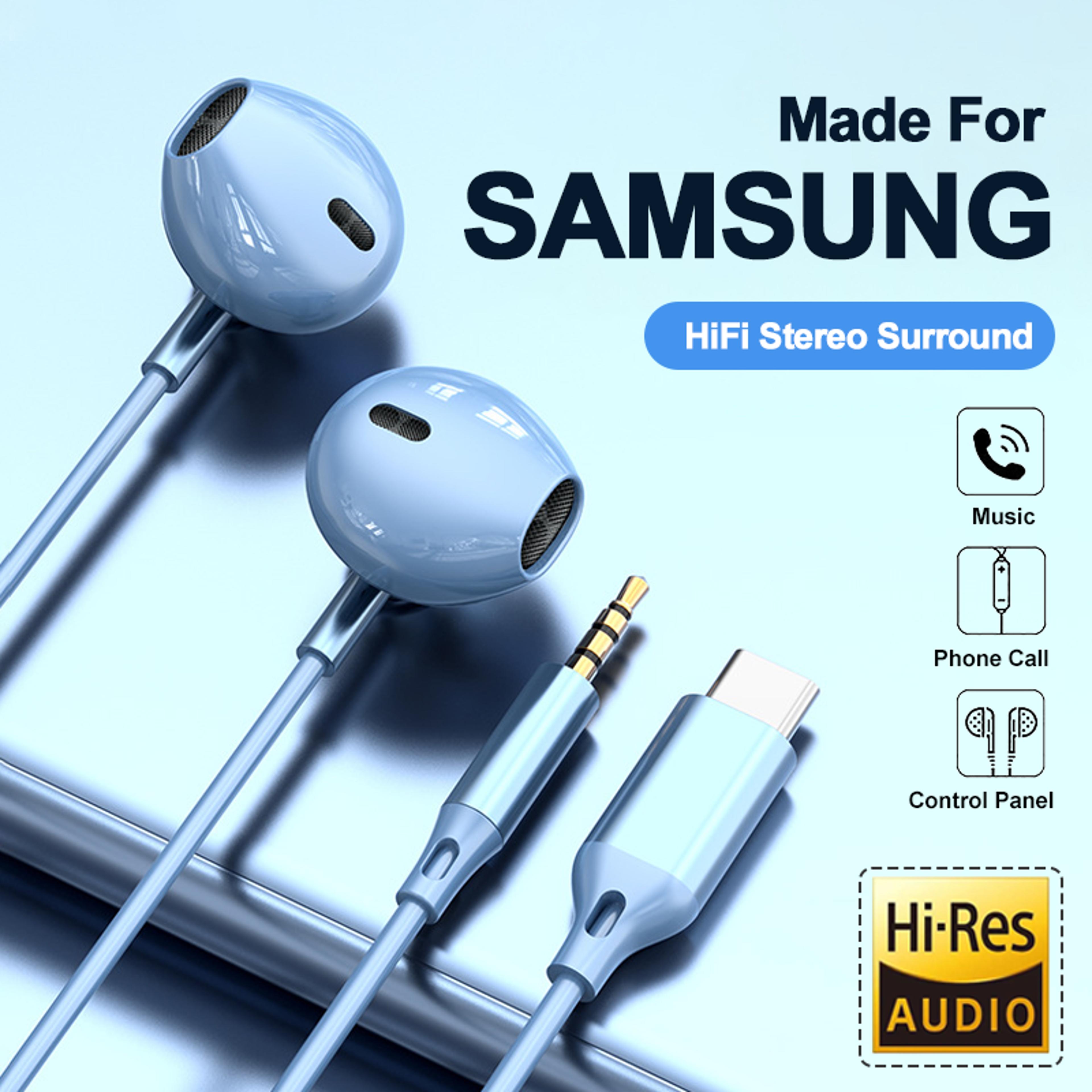 samsung in ear hifi surround sound headphones usb type c wired earplugs with wire control for galaxy