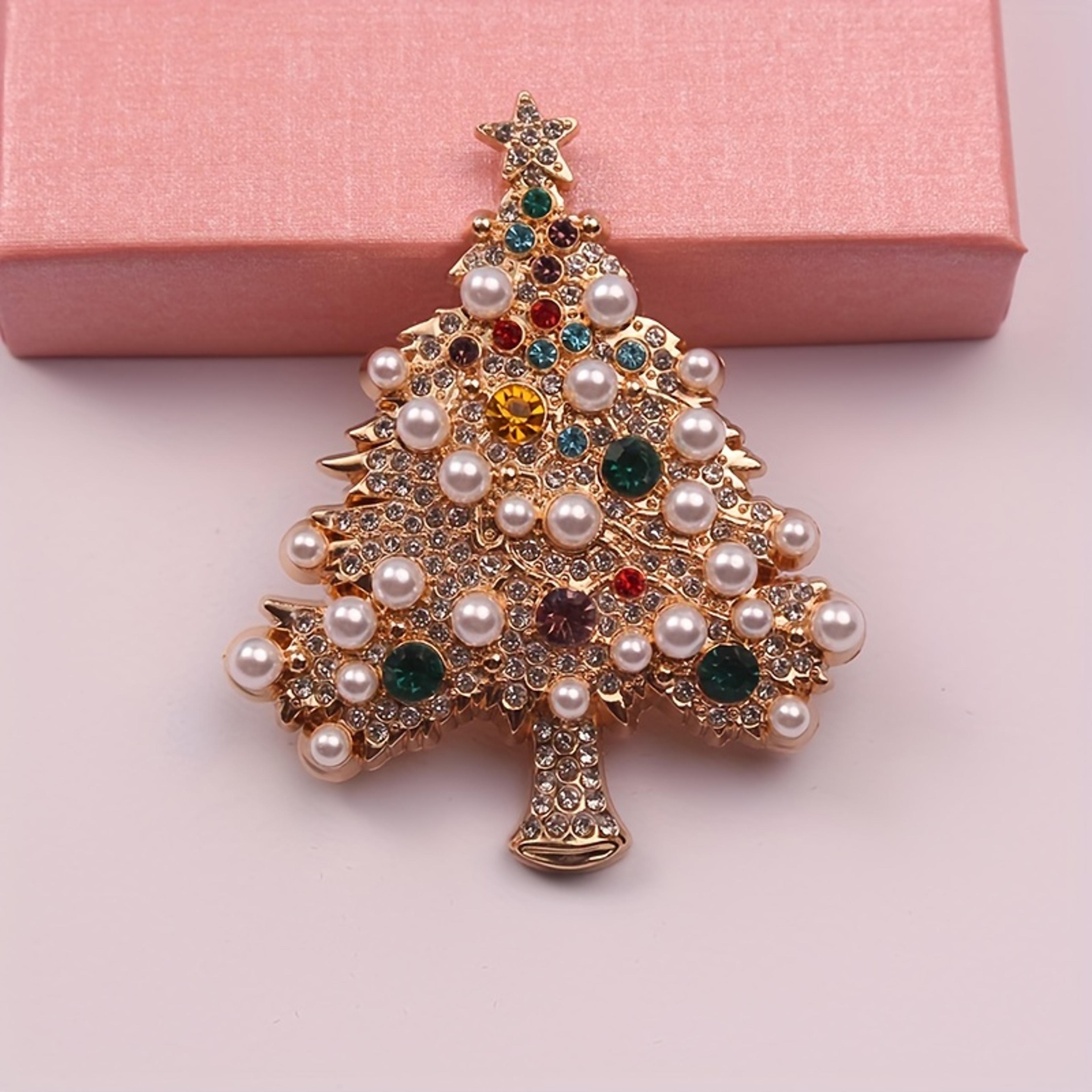 fashion women brooches, colorful christmas tree, pin jewelry for party, banquet