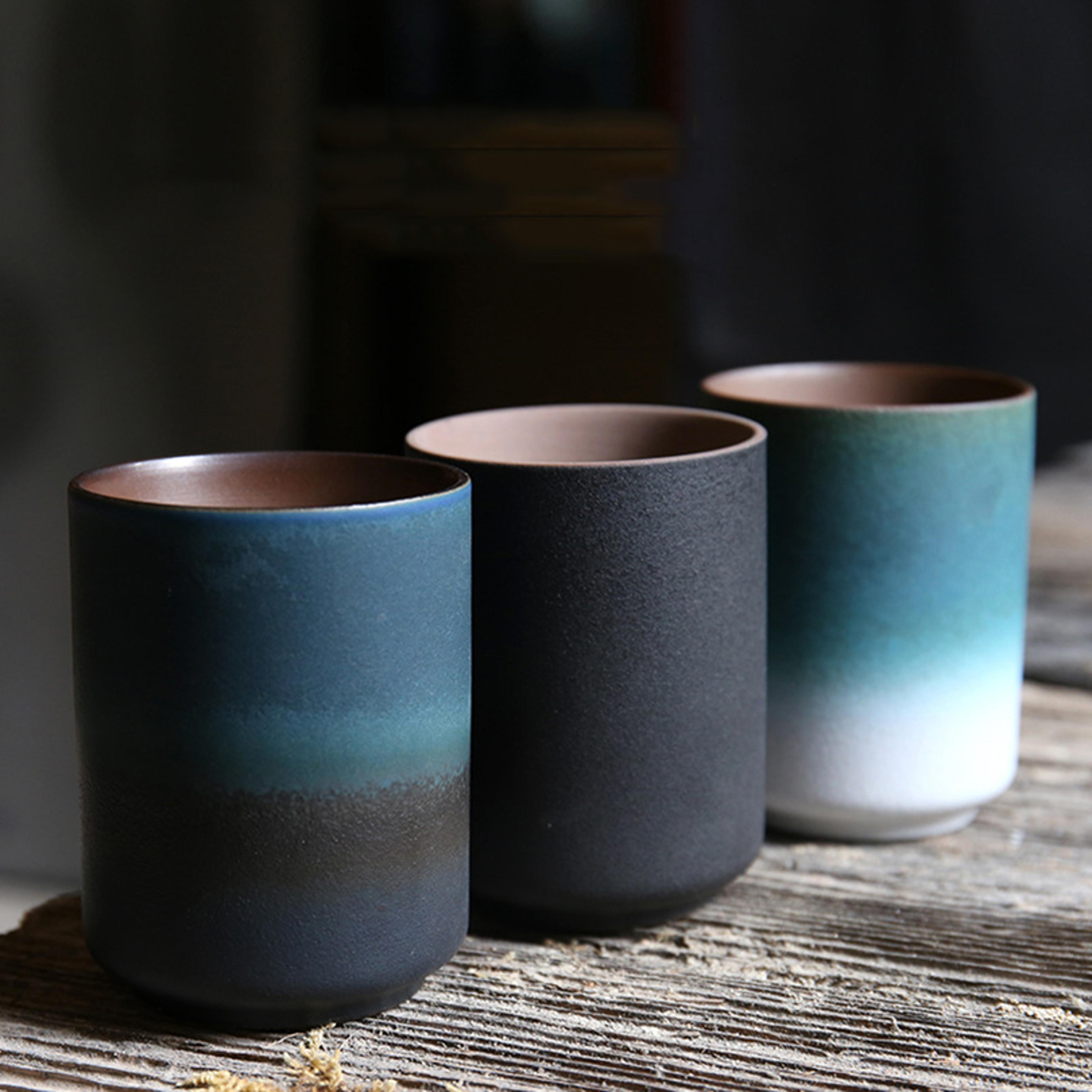 ceramic mug gradient stoneware tea cup