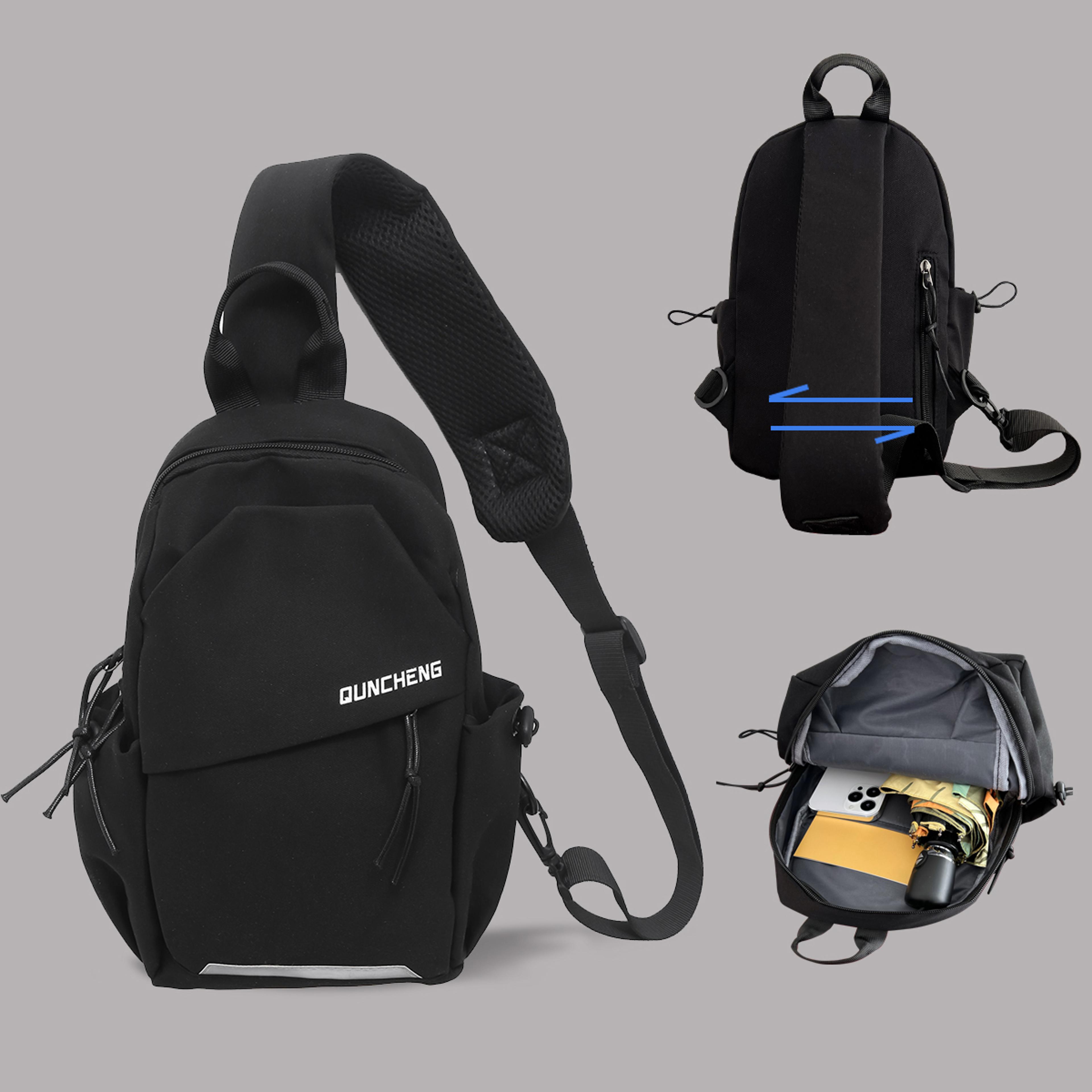 urbango mens chest bag casual sling bag for travel and everyday carry