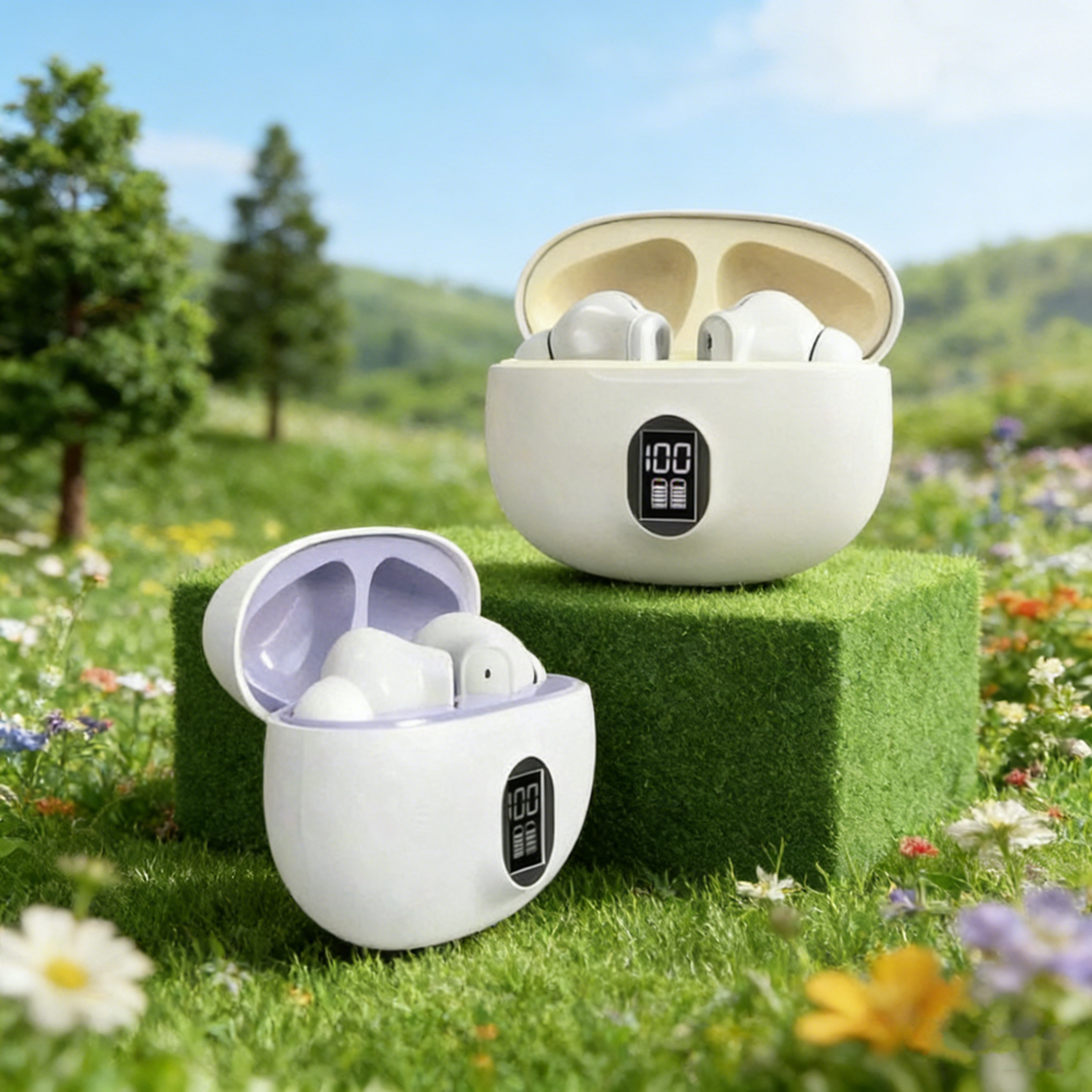 tws wireless earbuds with mic noise reduction bass bluetooth gaming headphones