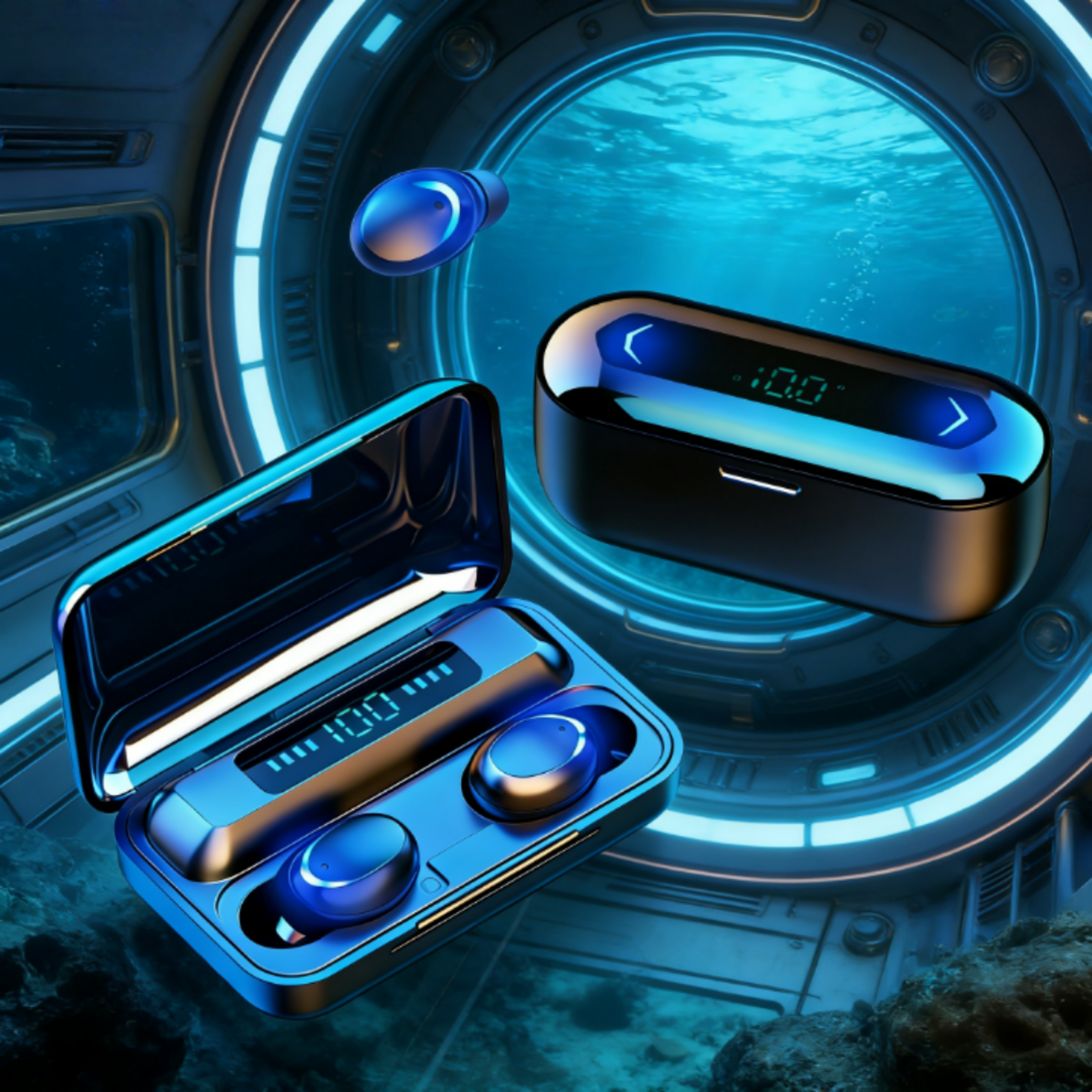 waterproof tws wireless earbuds with deep bass and touch control