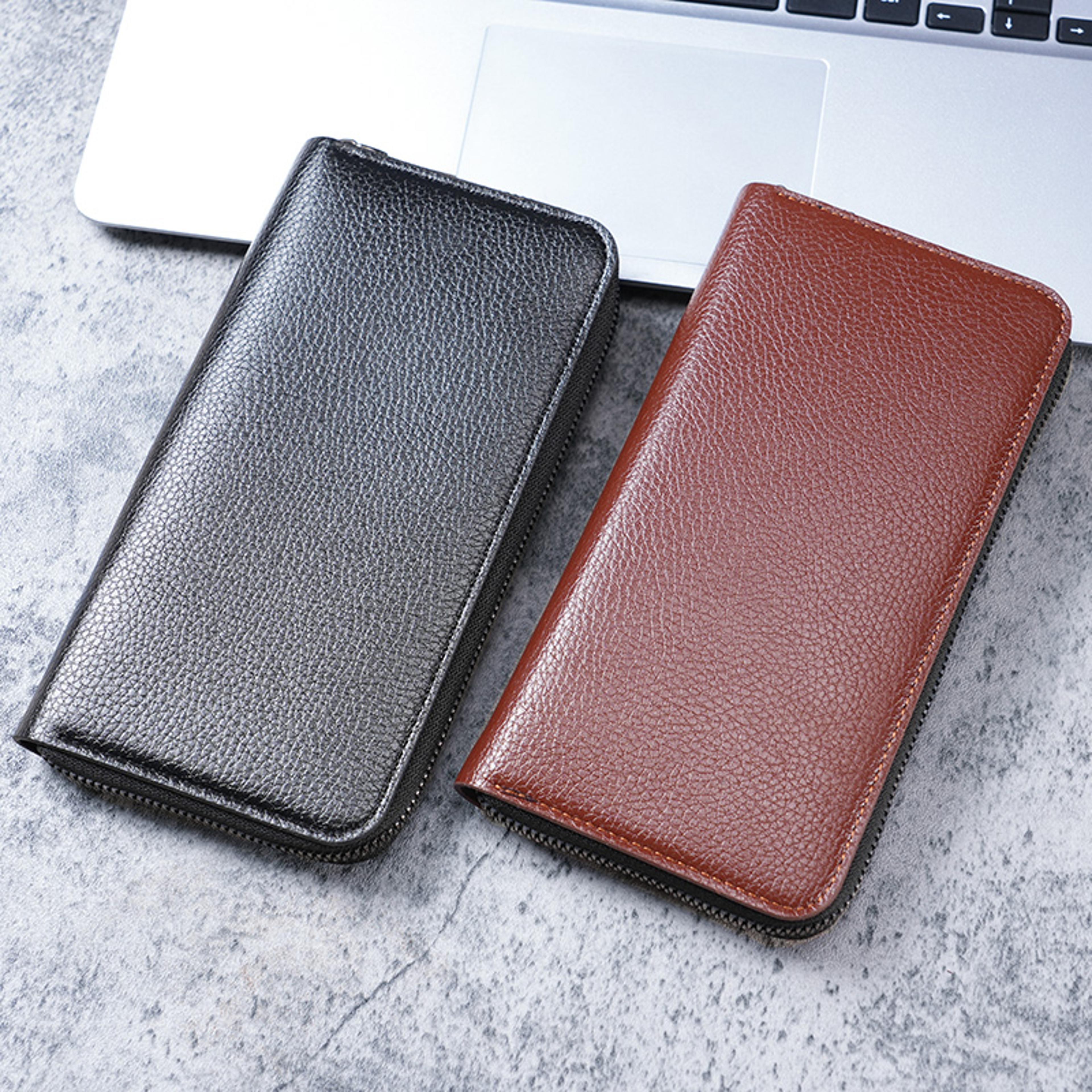 mens zipper wallet large capacity clutch bag with phone pocket